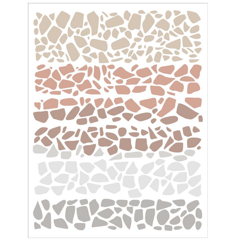 Terrazzo Wall Sticker, Blue Pastel Terrazzo Wall Sticker, Terrazzo Wall Decal, Marble Stones Wall Decal, Abstract Wall Stickers Wall Decor