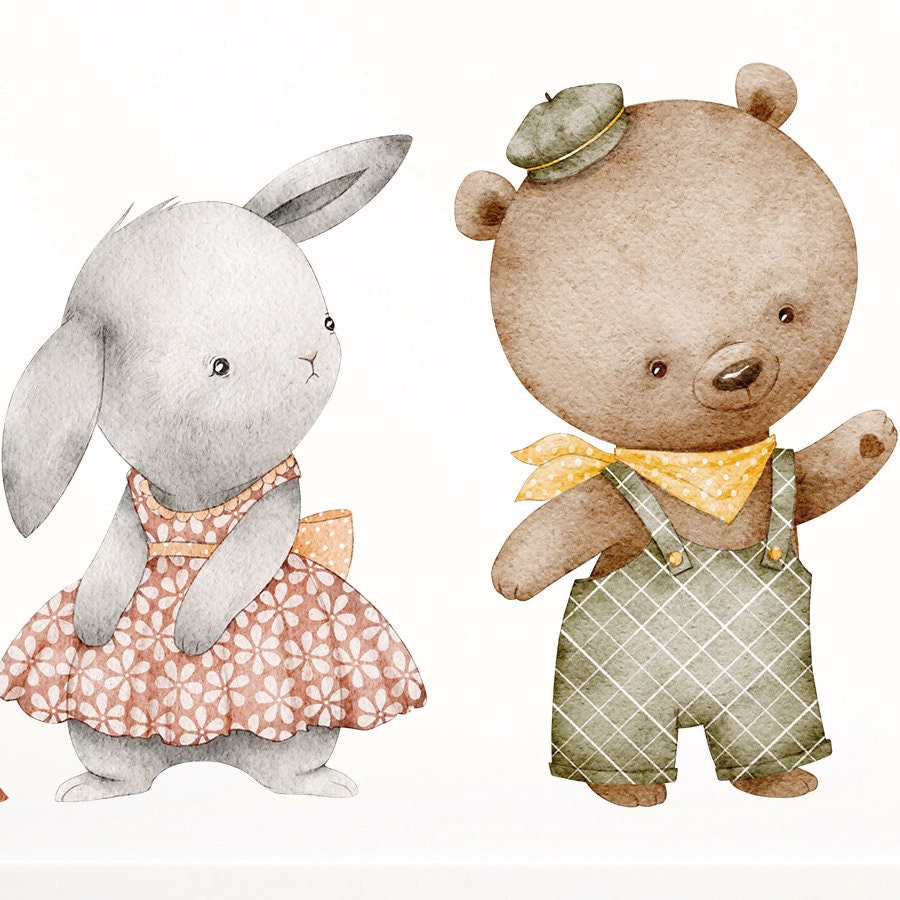 Wandtattoo Tiere, Wandtattoo Waldtiere, Wandtattoo Waldtiere, Wandtattoo für Kinderzimmer, Kinderzimmer Waldtiere Deko