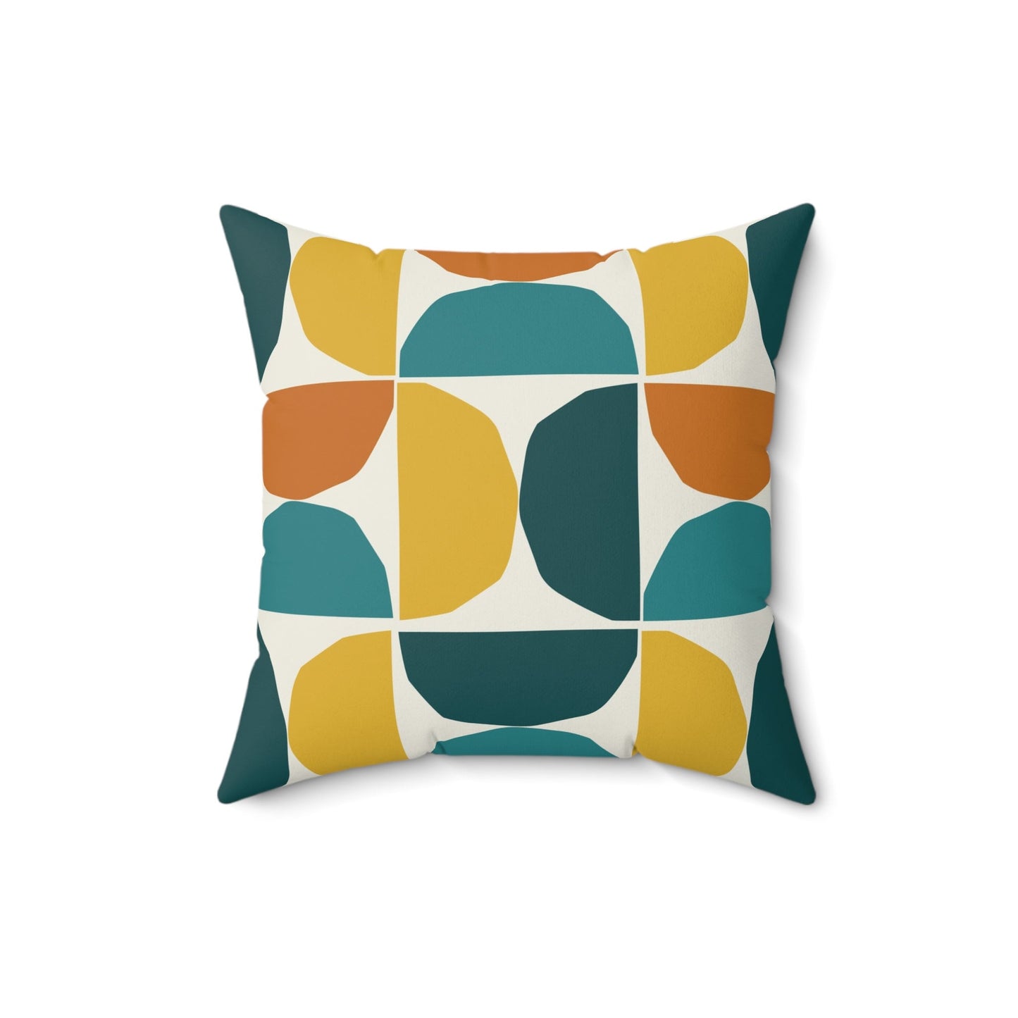 Spun Polyester Square Pillow, Abstract Colors Pillow, Geometric Retro Style Pillow, Living Room Decor Pillow, Modern Abstract Pillow Covers
