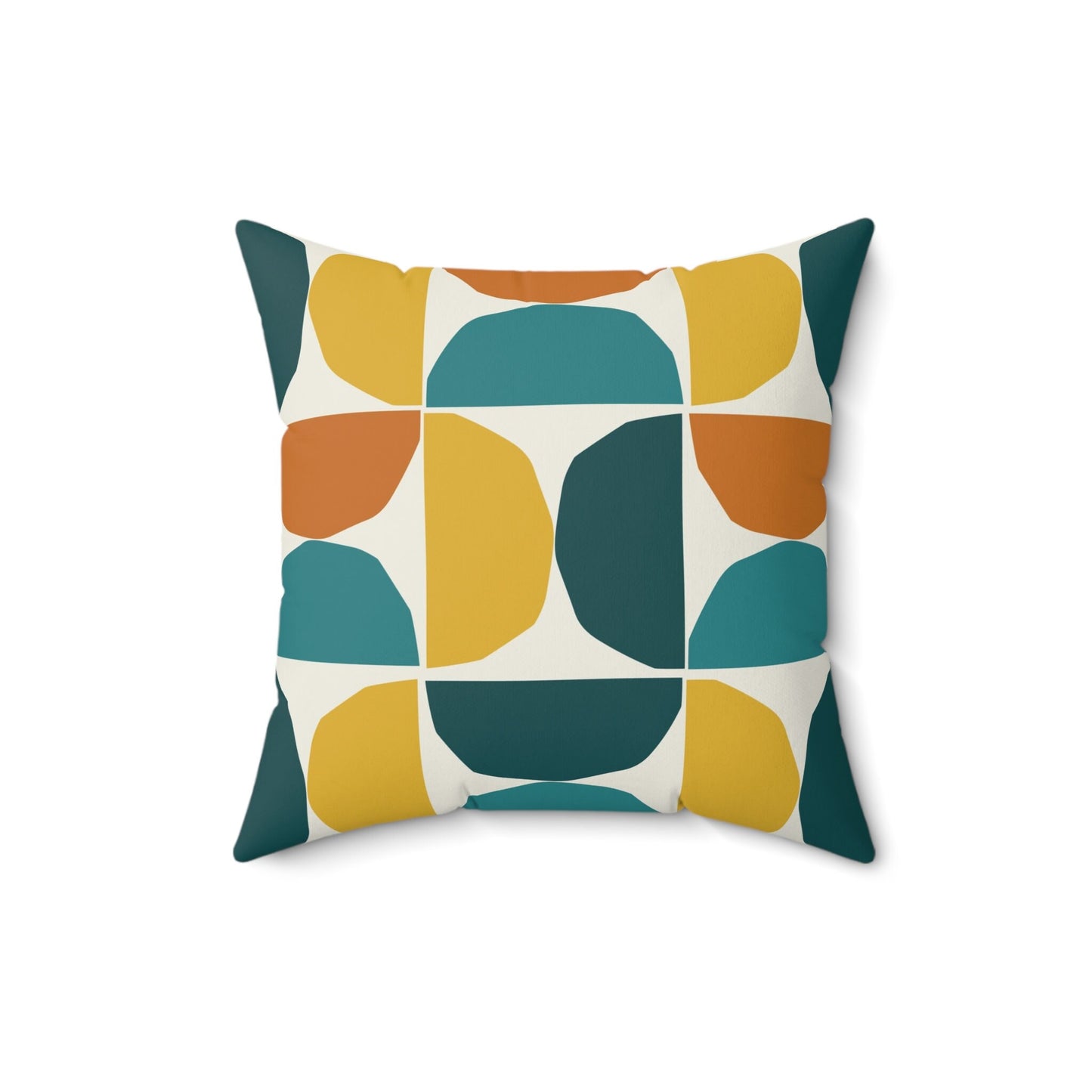 Spun Polyester Square Pillow, Abstract Colors Pillow, Geometric Retro Style Pillow, Living Room Decor Pillow, Modern Abstract Pillow Covers