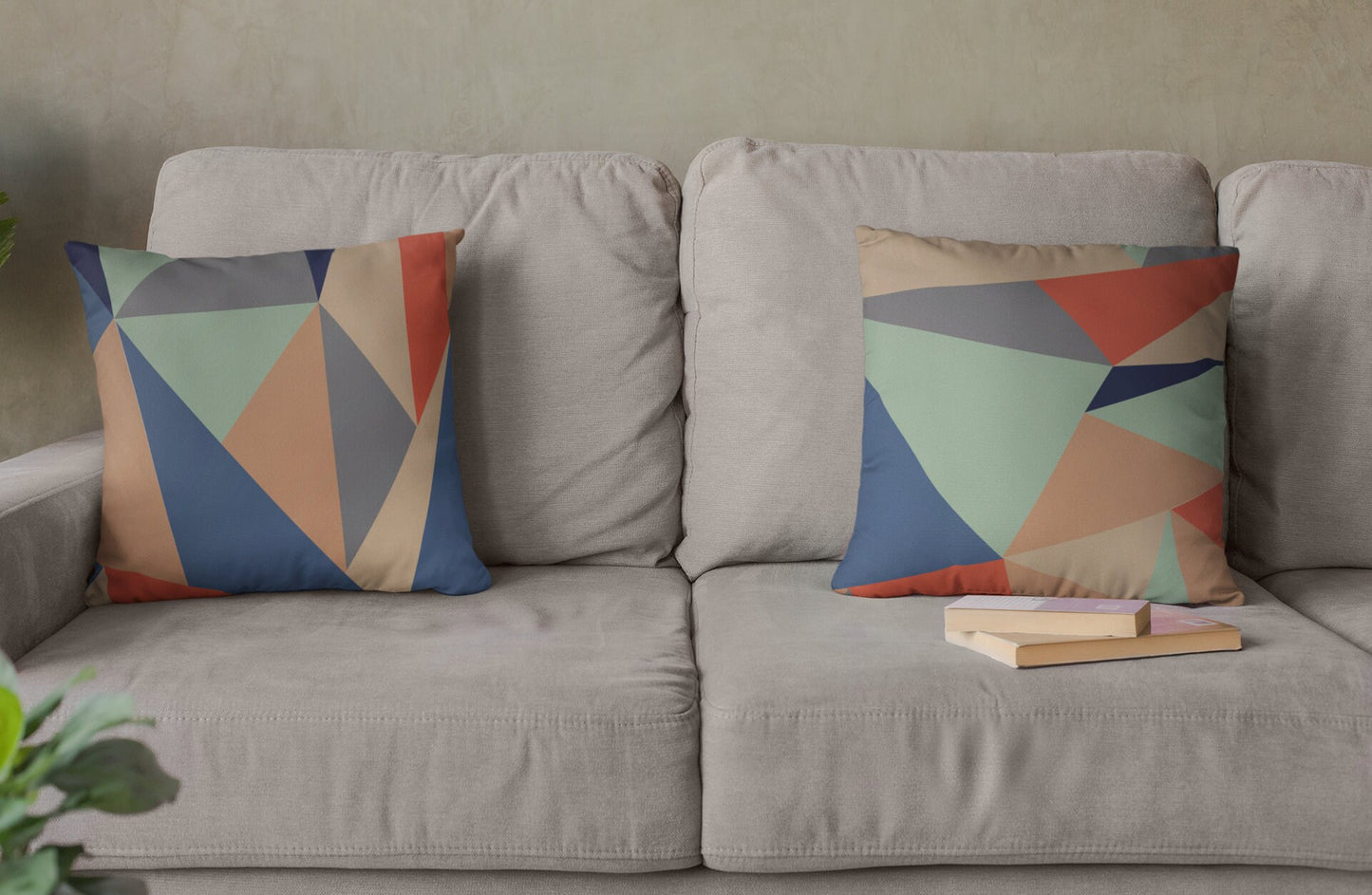 Geometric Grunge Pattern Pillow, Spun Polyester Square Pillow, Decorative Cushion and Pillow, Pillow for Room Decor, Double Sided Print