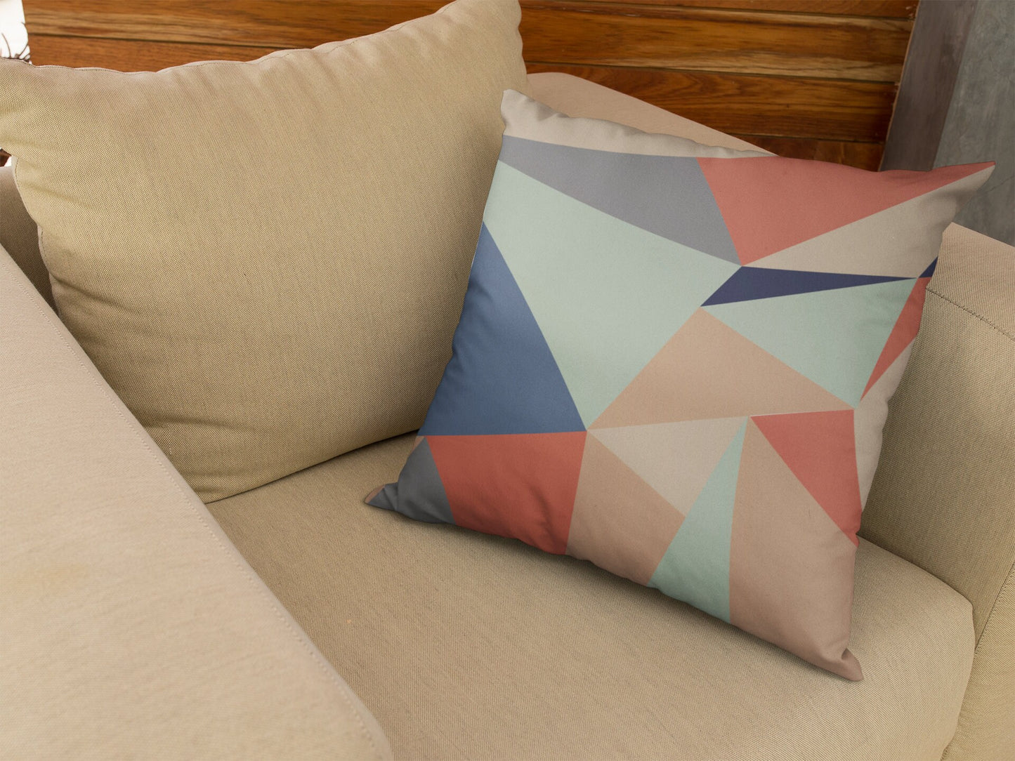 Geometric Grunge Pattern Pillow, Spun Polyester Square Pillow, Decorative Cushion and Pillow, Pillow for Room Decor, Double Sided Print