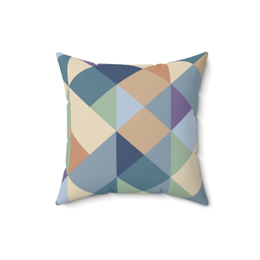 Geometric Pattern Pillow, Spun Polyester Square Pillow, Modern Decorative Cushion and Pillow, Double Sided Printing, Abstract Style Pillow