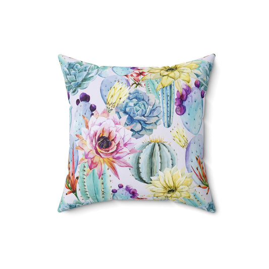 Cactus Pattern Pillow, Spun Polyester Square Pillow, Decorative Cushion and Pillow, Pillow and Pillow Cover, Double Sided Printing