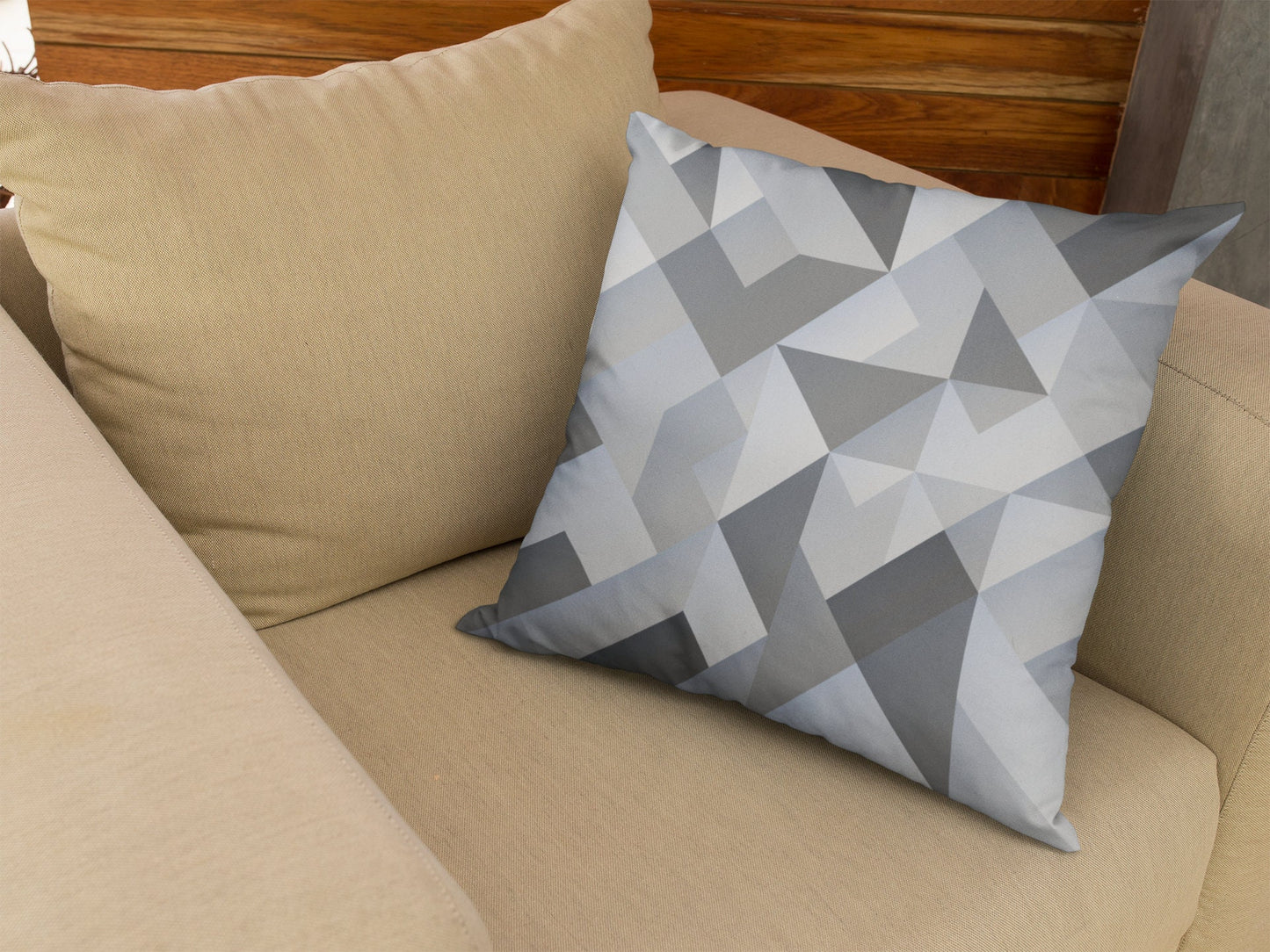 Geometric Pillow, Spun Polyester Square Pillow, Decorative Cushion and Pillow, Double Sided Printing, Pillow and Pillow Cover