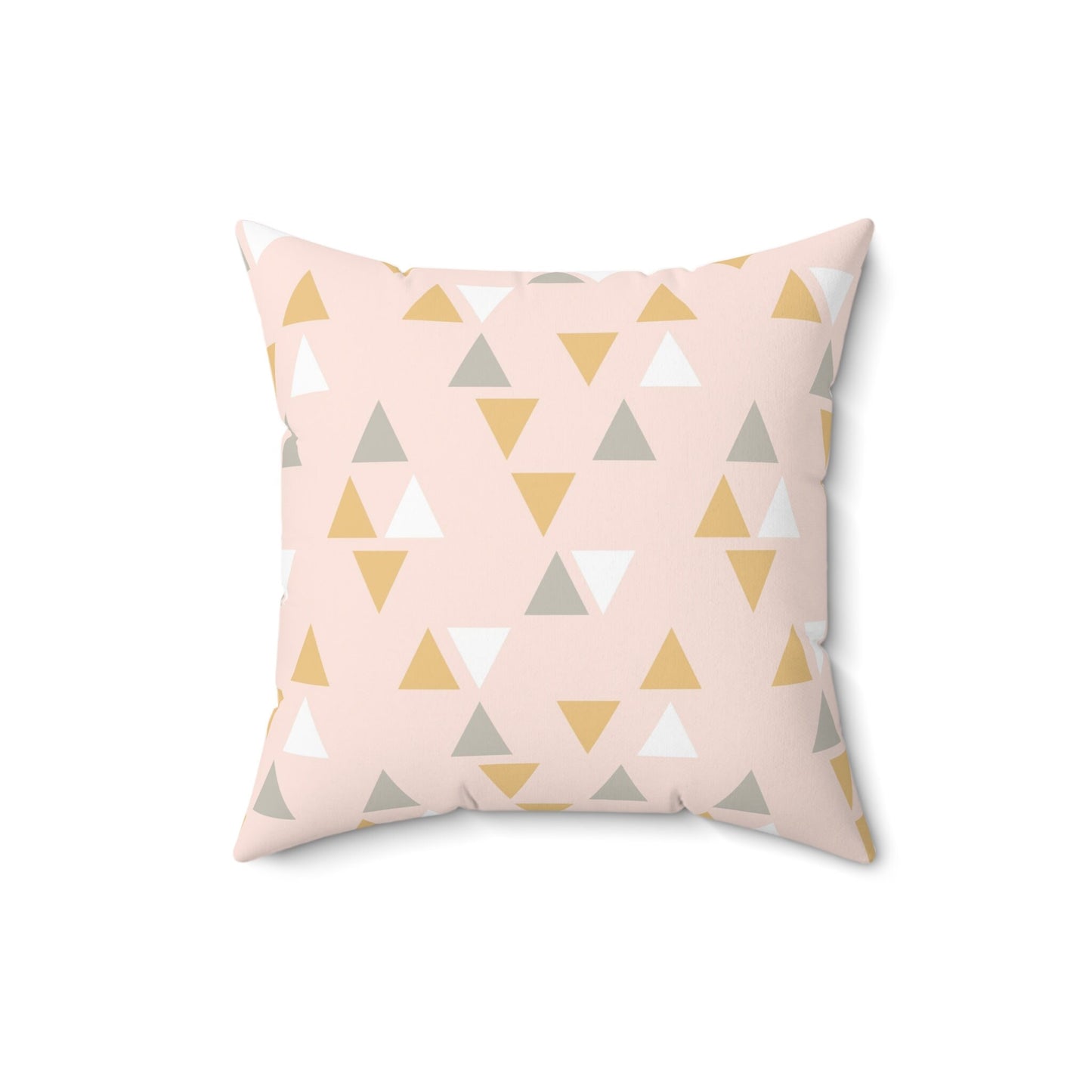 Pink Triangles Geometric Pillow, Spun Polyester Square Pillow, Decorative Cushion and Pillow, Double Sided Printing, Pillow and Pillow Cover