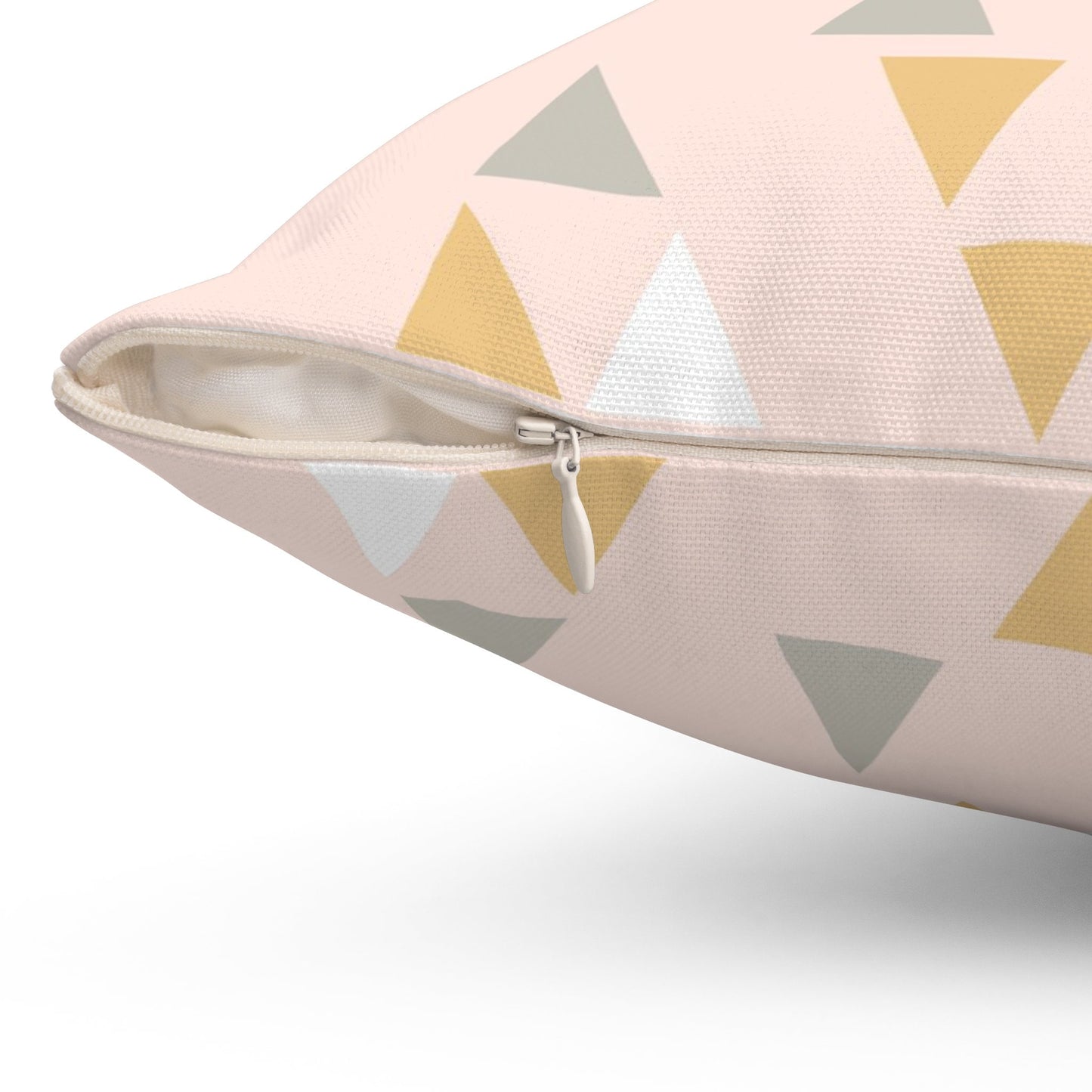 Pink Triangles Geometric Pillow, Spun Polyester Square Pillow, Decorative Cushion and Pillow, Double Sided Printing, Pillow and Pillow Cover