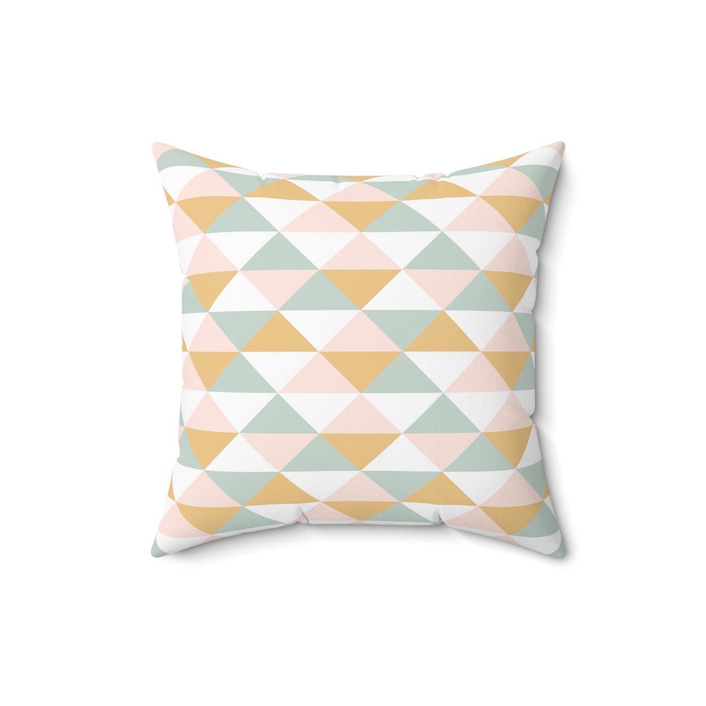 Pastel Colors Pattern Pillow, Geometric Shapes Spun Polyester Square Pillow, Decorative Cushion and Pillow, Double Sided Printing