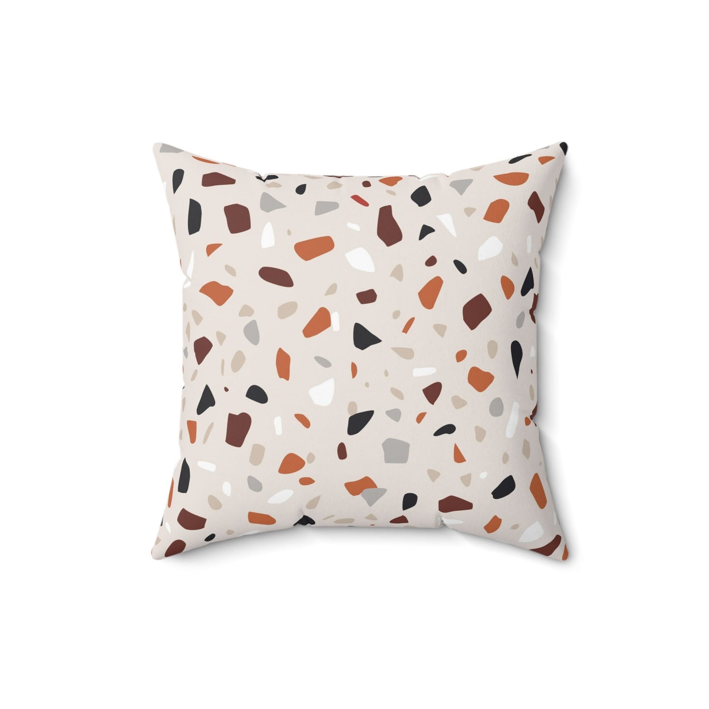 Terrazzo Stone Pattern Pillow, Polyester Square Pillow, Decorative Pillow, Stones Pattern Double Sided Printing, Terrazzo Throw Pillow