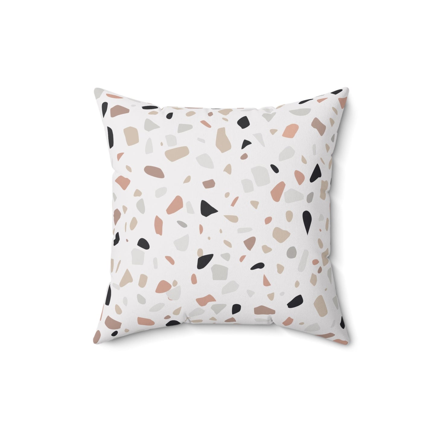 Terrazzo Powder Stone Pattern Pillow, Polyester Square Pillow, Decorative Pillow, Stones Pattern Double Sided Printing