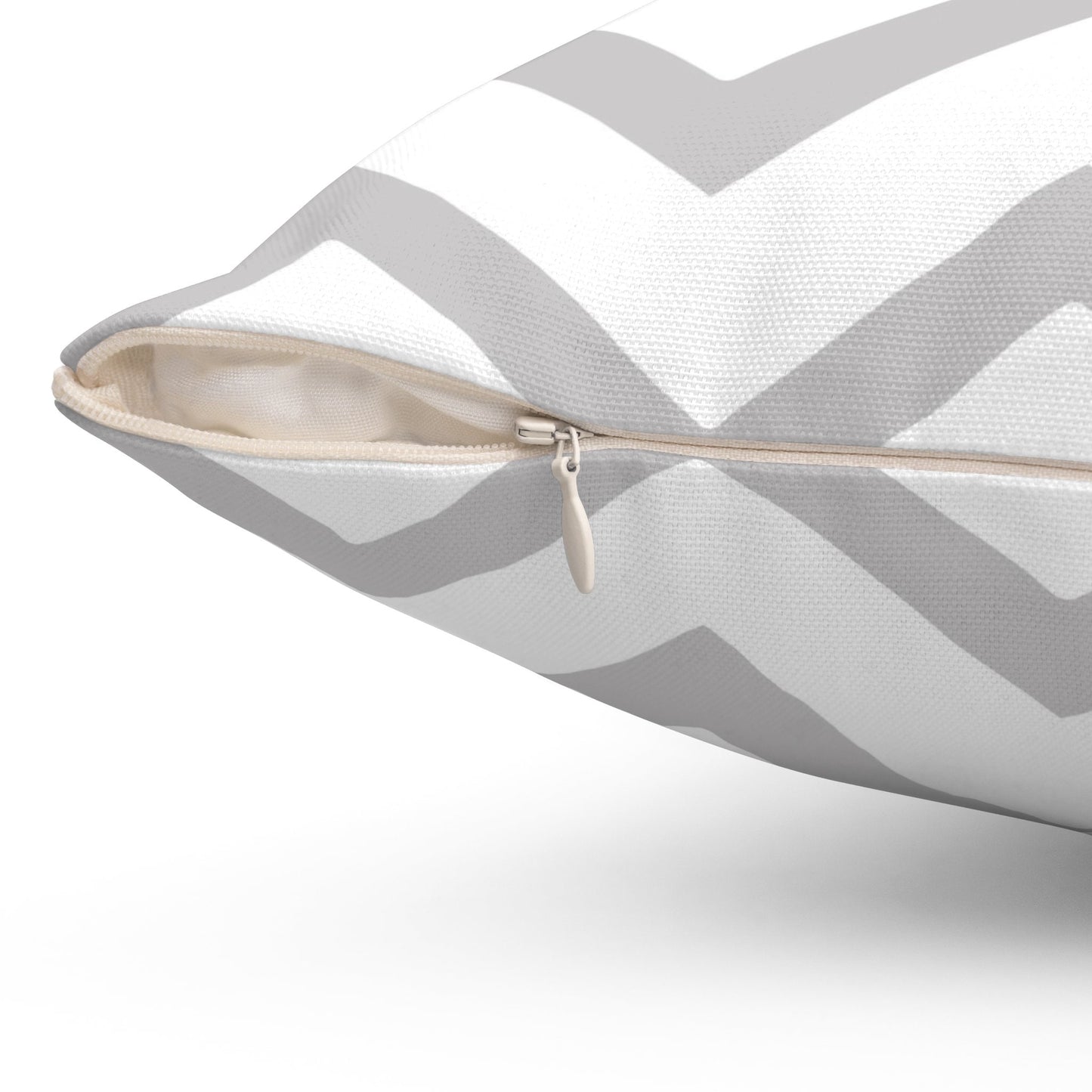 Grey Zigzag Pillow, Geometric Decorative Pillow, Spun Polyester Square Pillow, Cushion and Pillow, Double Sided Printing