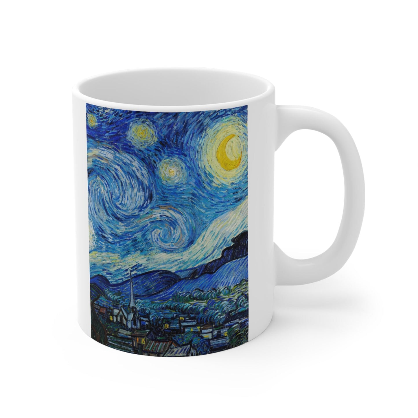 Vincent Van Gogh's The Starry Night painting Mug, Fine Art Mug Cup, Birthday Gift Mug, White Ceramic Coffee Mug 11oz