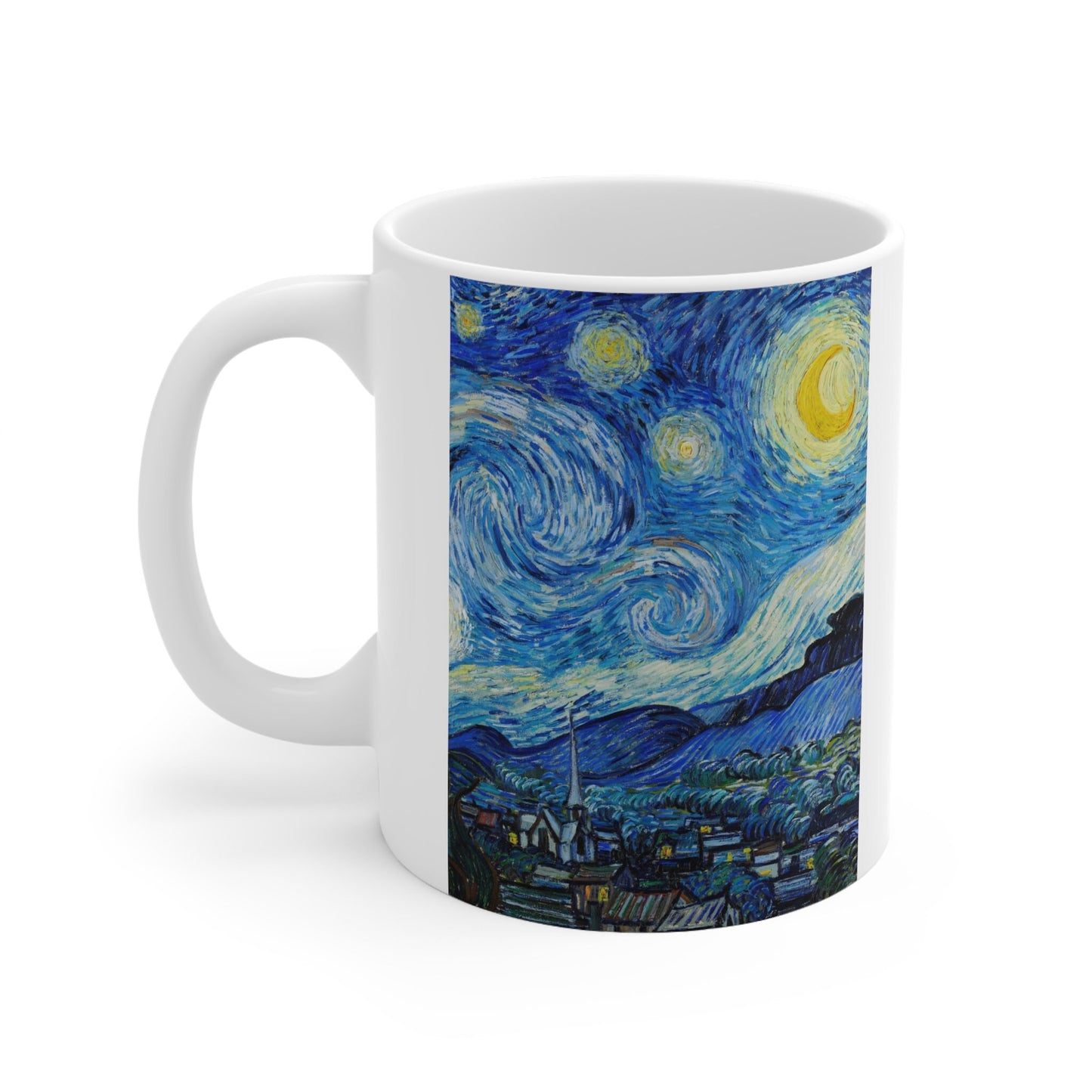 Vincent Van Gogh's The Starry Night painting Mug, Fine Art Mug Cup, Birthday Gift Mug, White Ceramic Coffee Mug 11oz