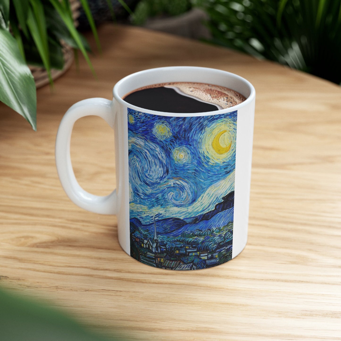 Vincent Van Gogh's The Starry Night painting Mug, Fine Art Mug Cup, Birthday Gift Mug, White Ceramic Coffee Mug 11oz