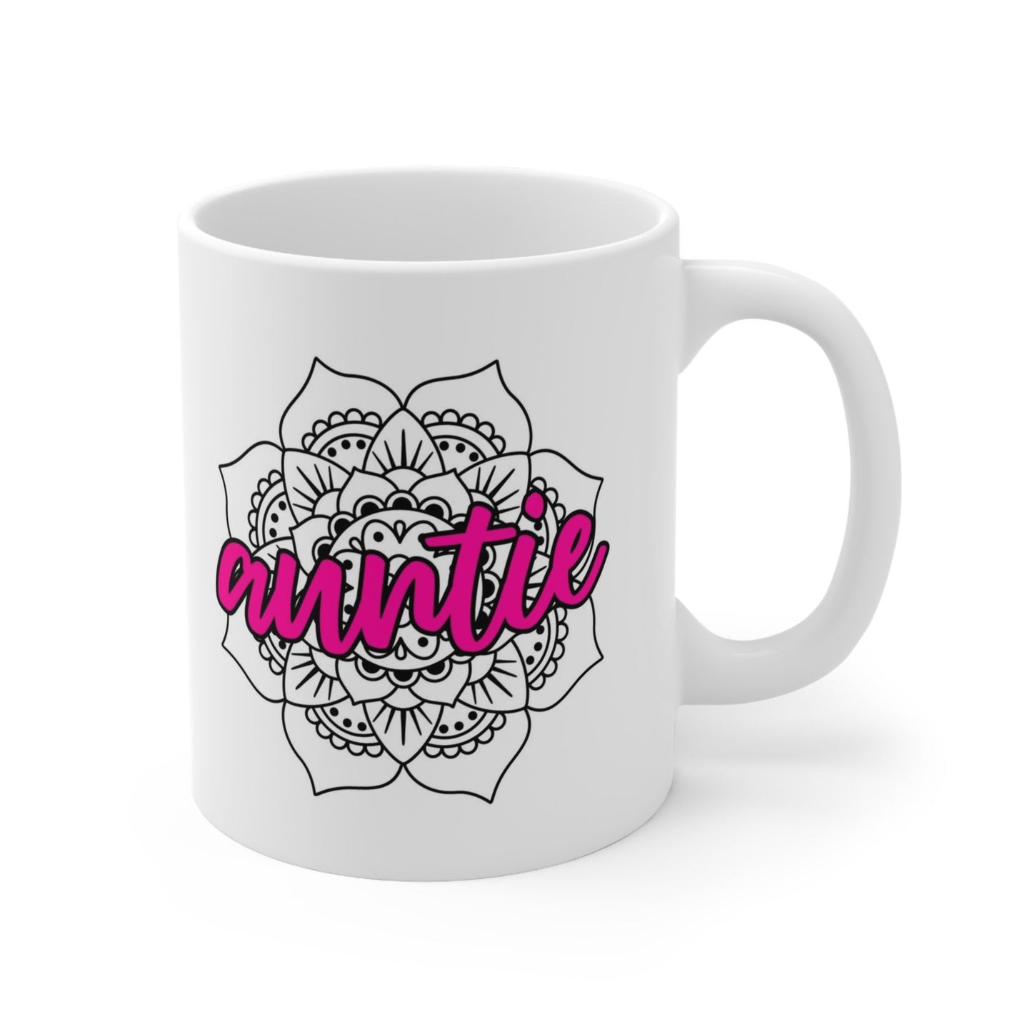 Tasse cadeau Mandala pour tante, tasse pour tante, tasse drôle, tasse à café cadeau, tasse avec citations sur le café, tasse à café, tasse à café en céramique 11 oz