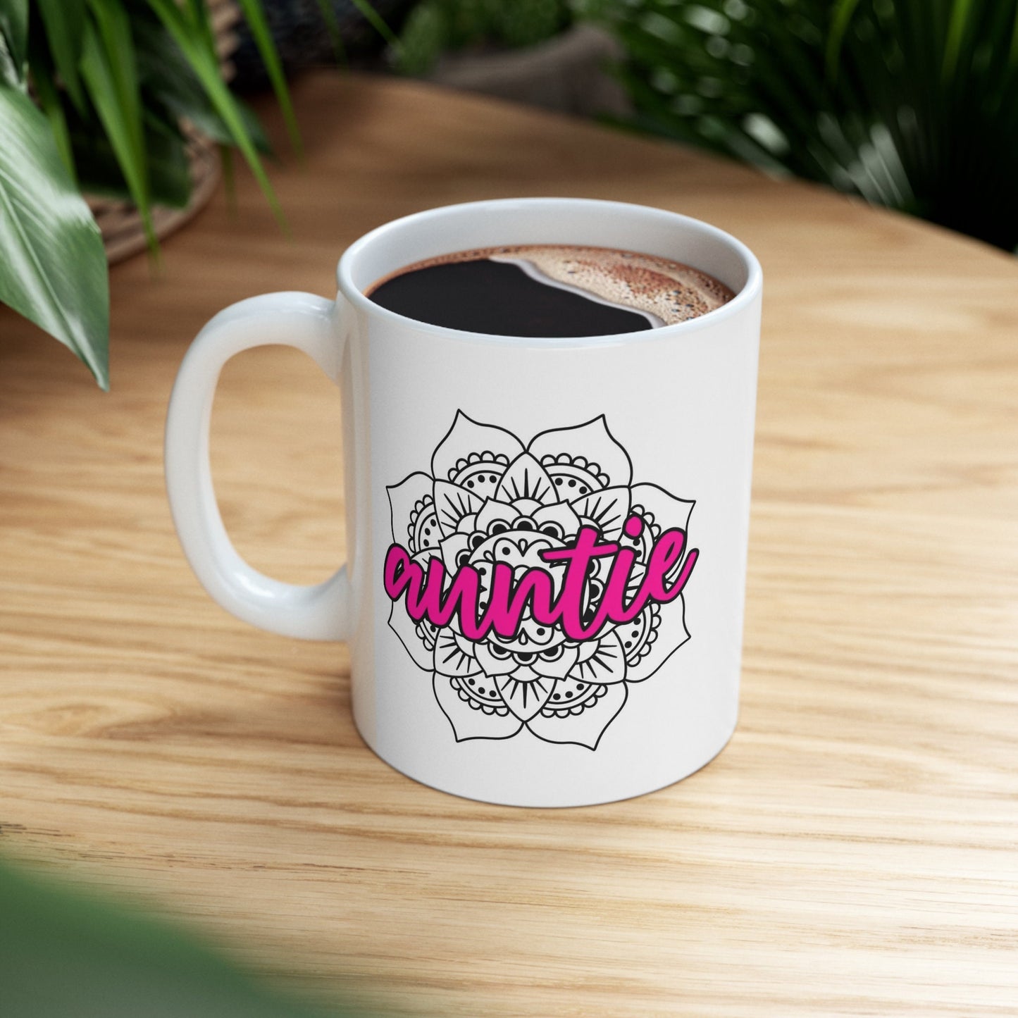 Tasse cadeau Mandala pour tante, tasse pour tante, tasse drôle, tasse à café cadeau, tasse avec citations sur le café, tasse à café, tasse à café en céramique 11 oz