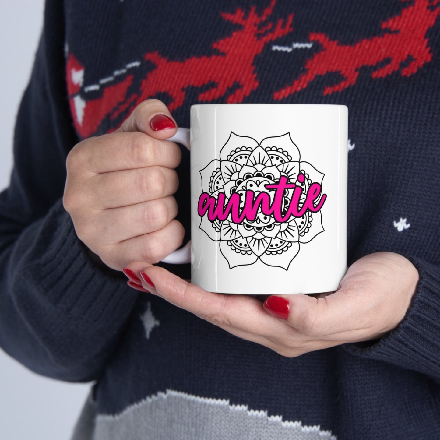 Tasse cadeau Mandala pour tante, tasse pour tante, tasse drôle, tasse à café cadeau, tasse avec citations sur le café, tasse à café, tasse à café en céramique 11 oz
