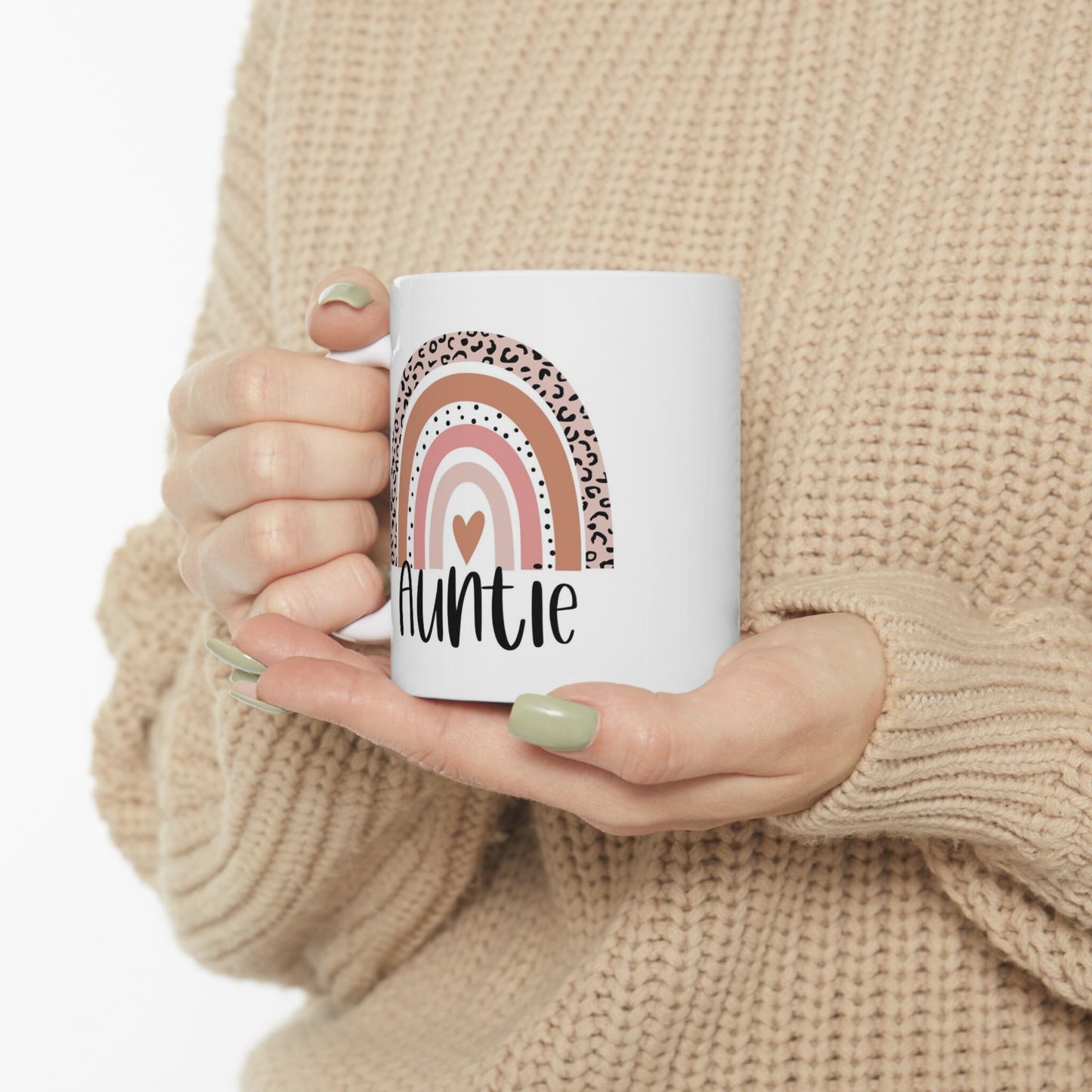 Auntie Rainbow Gift Mug, Auntie Mug, Funny Mug, Gift Coffee Mug, Coffee Quotes Mug, Cup for Coffee, Ceramic Coffee Mug