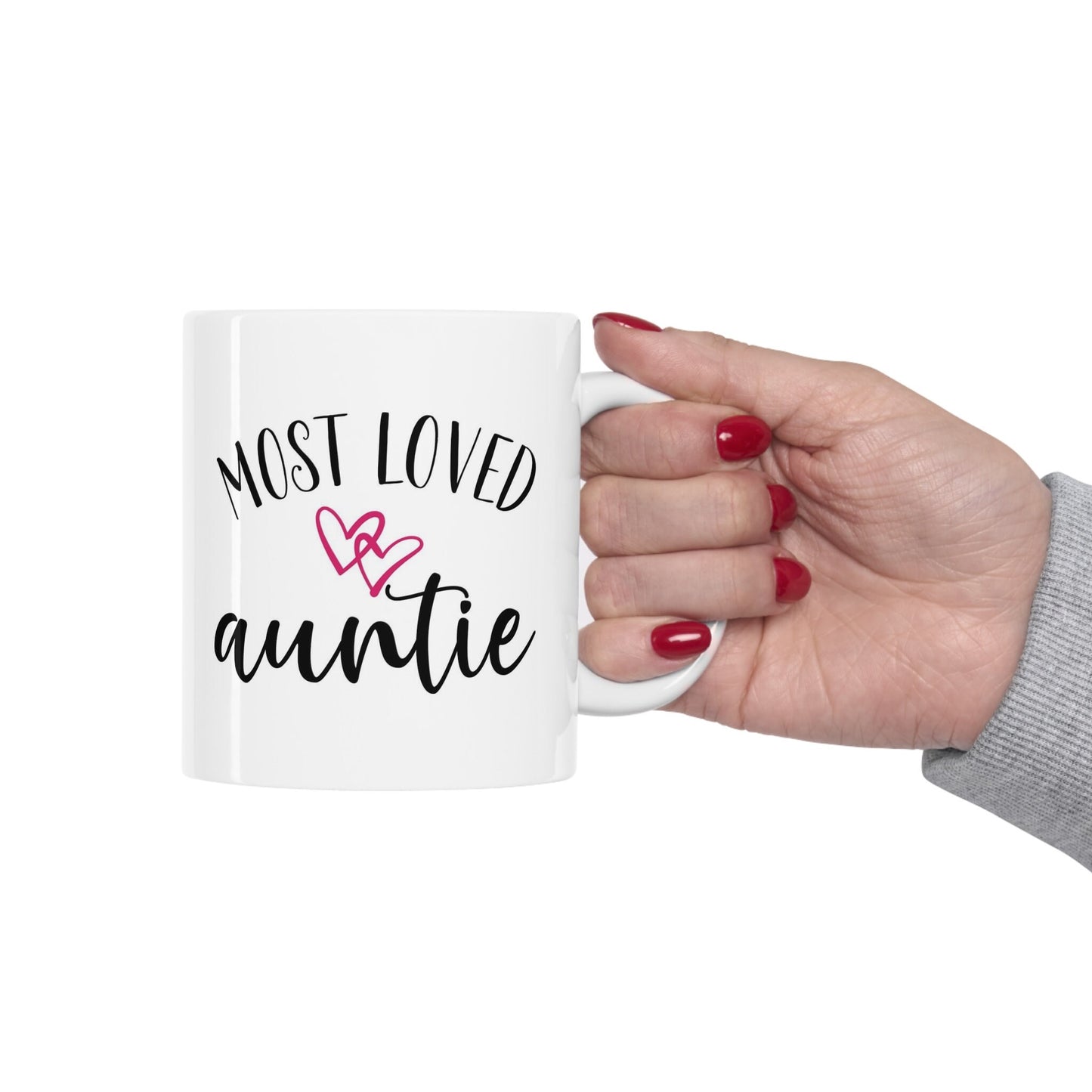 Tasse cadeau tante la plus aimée, tasse pour tante, tasse à café cadeau, tasse à citations sur le café, tasse en céramique pour café ou thé 11 oz