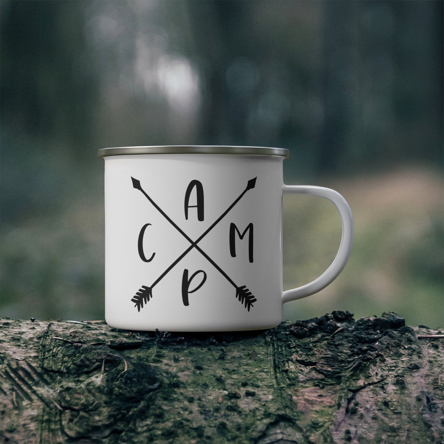 Enamel Camping Mug, Gift Coffee Mug, Inspirational Camping Mug, Quotes Mug, Cup for Coffee or Tea, Stainless Steel Camping Mug 12oz