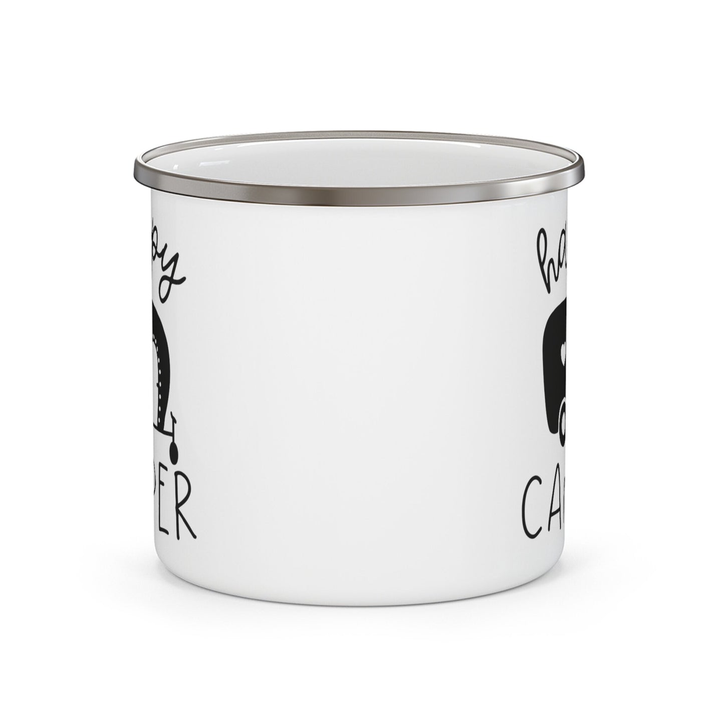 Happy Camper Camping Mug, Gift Coffee Mug, Inspirational Camping Mug, Mug with Quotes, Stainless Steel Camping Mug 12oz