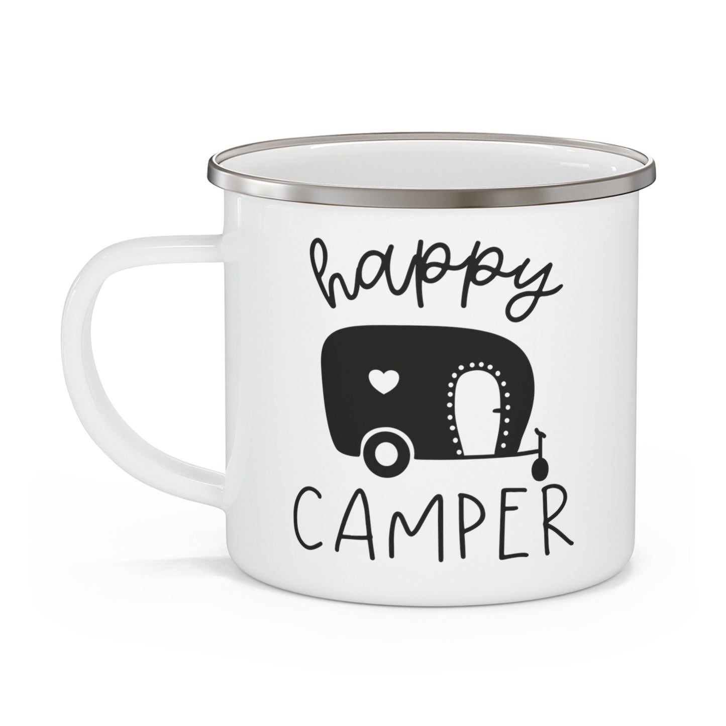 Happy Camper Camping Mug, Gift Coffee Mug, Inspirational Camping Mug, Mug with Quotes, Stainless Steel Camping Mug 12oz