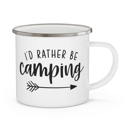 I Would Rather Be Camping Quote Mug, Gift Coffee Mug, Inspirational Camping Mug, Mug with Quotes, Stainless Steel Camping Mug 12oz