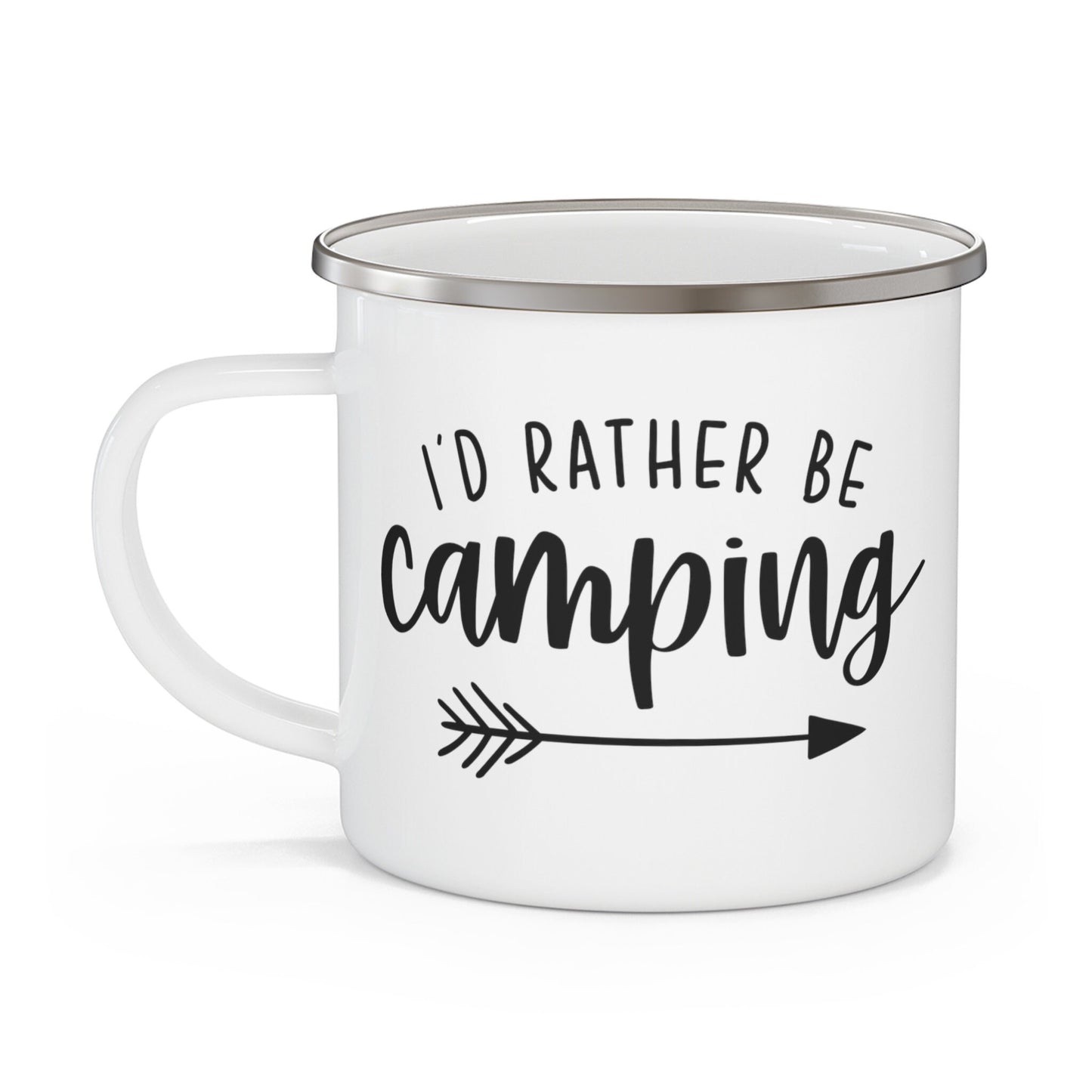 I Would Rather Be Camping Quote Mug, Gift Coffee Mug, Inspirational Camping Mug, Mug with Quotes, Stainless Steel Camping Mug 12oz