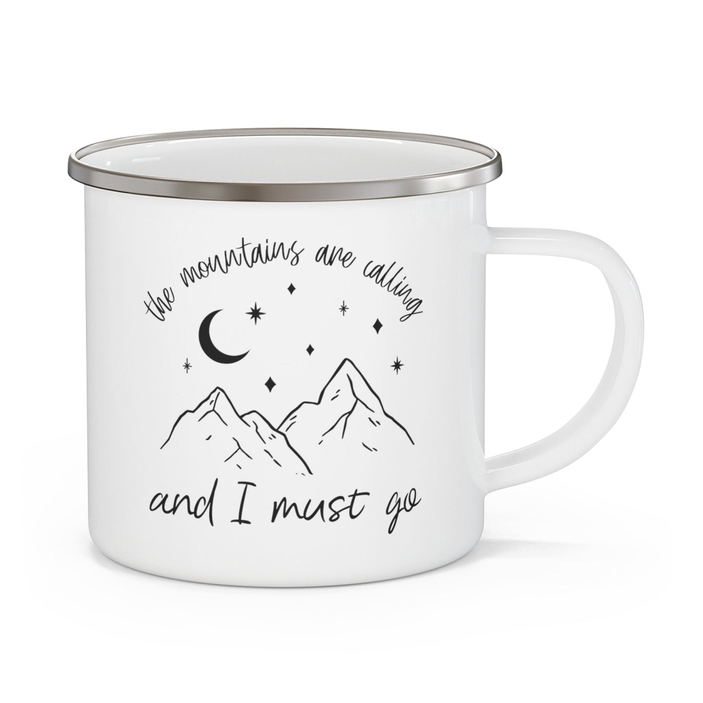 Mountains Are Calling Camping Mug, Gift Coffee Mug, Inspirational Camping Mug, Travel Mug, Stainless Steel Camping Mug 12oz