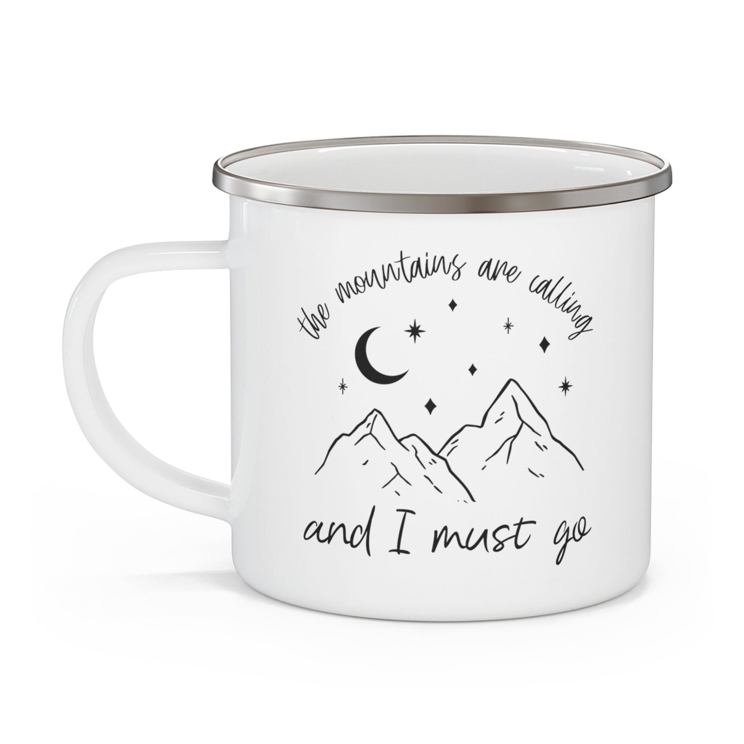 Mountains Are Calling Camping Mug, Gift Coffee Mug, Inspirational Camping Mug, Travel Mug, Stainless Steel Camping Mug 12oz
