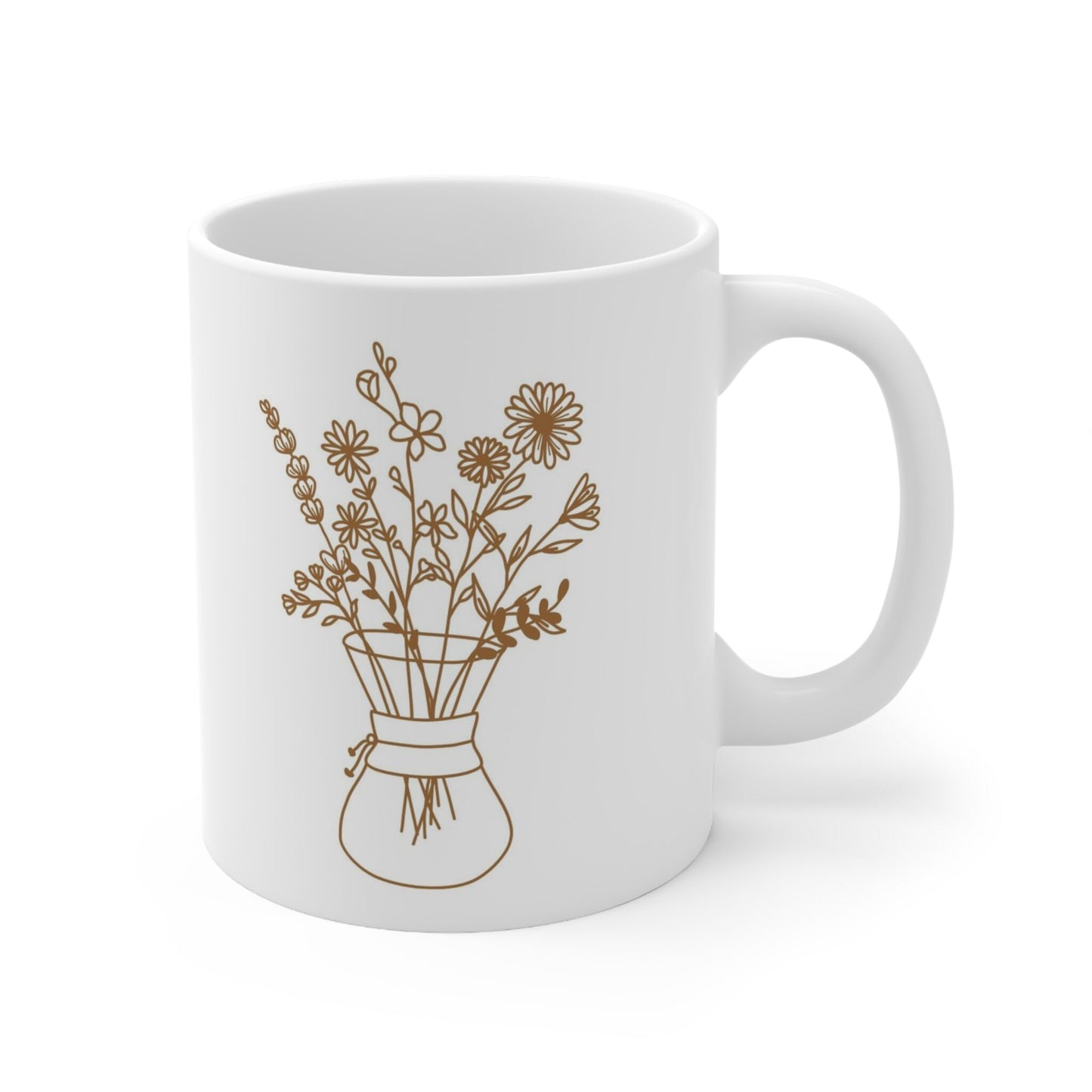 Tasse à café en forme de bouquet de fleurs, tasse à café cadeau, tasse à café avec citations, tasse inspirante, tasse pour café ou thé, tasse à café en céramique 11 oz