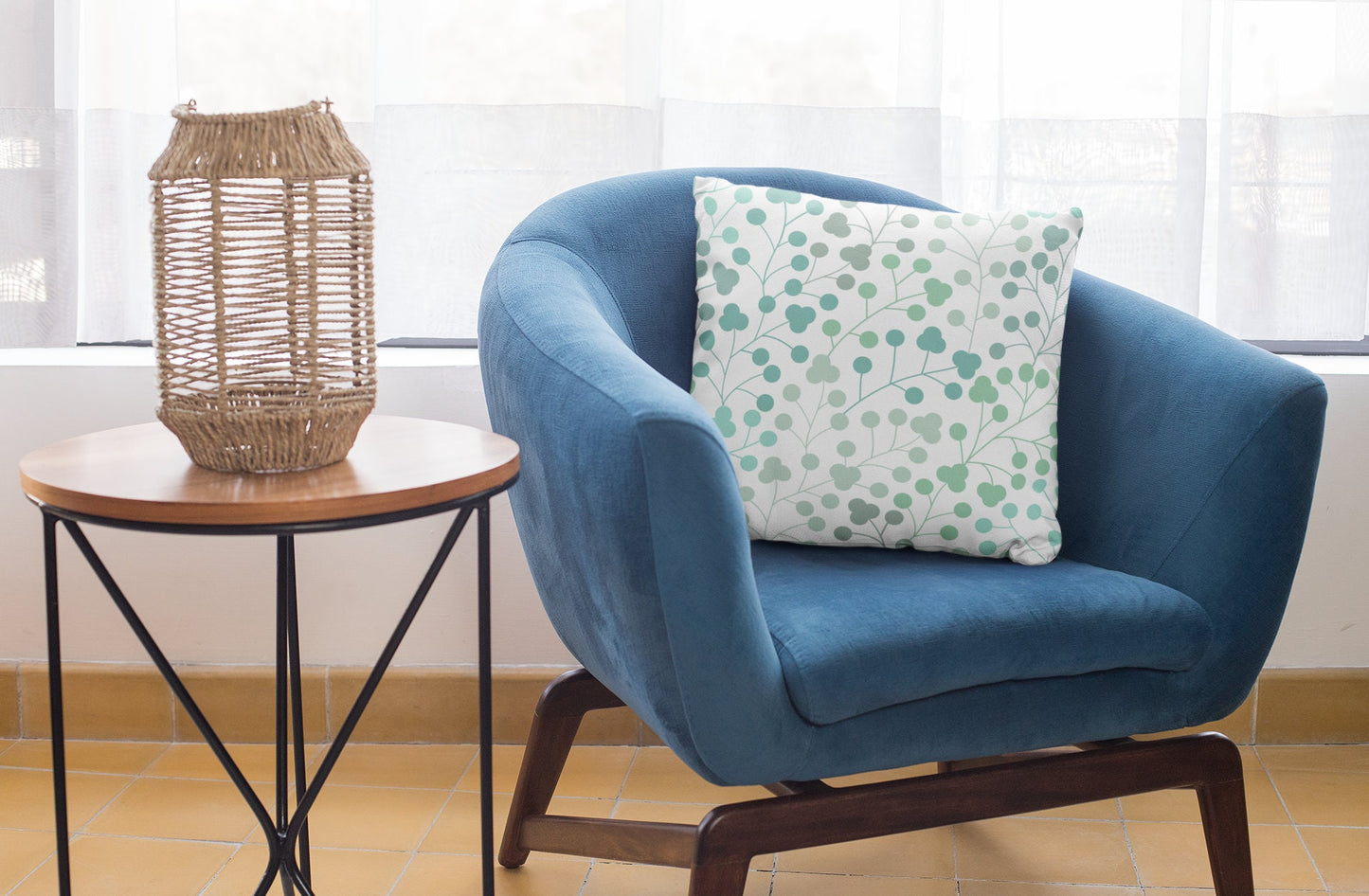 Leaves Pattern Pillow, Spun Polyester Square Pillow, Decorative Pillow, Decorative Cushion and Pillow, Room Decor Pillow