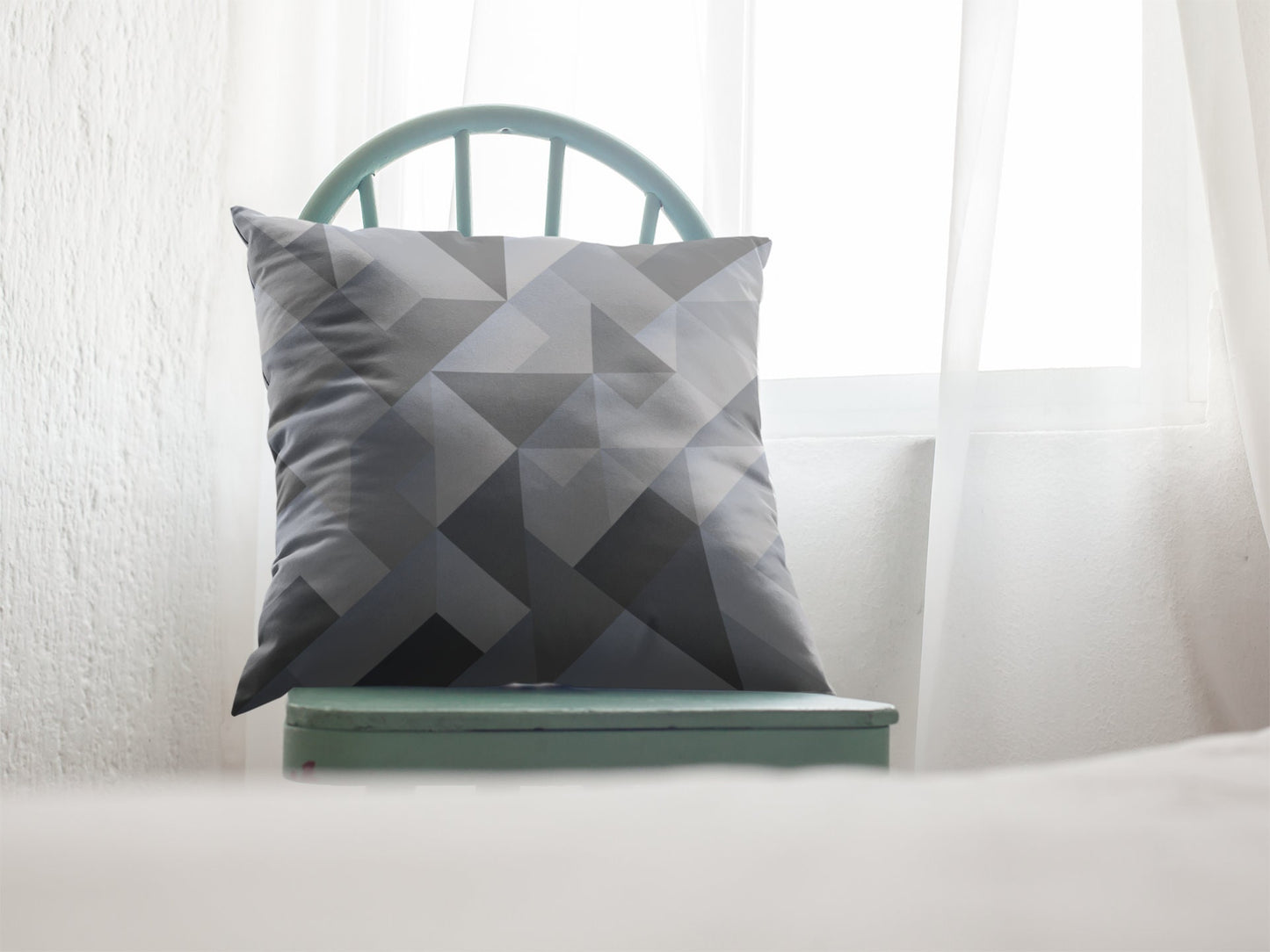 Geometric Pillow, Spun Polyester Square Pillow, Decorative Cushion and Pillow, Double Sided Printing, Pillow and Pillow Cover