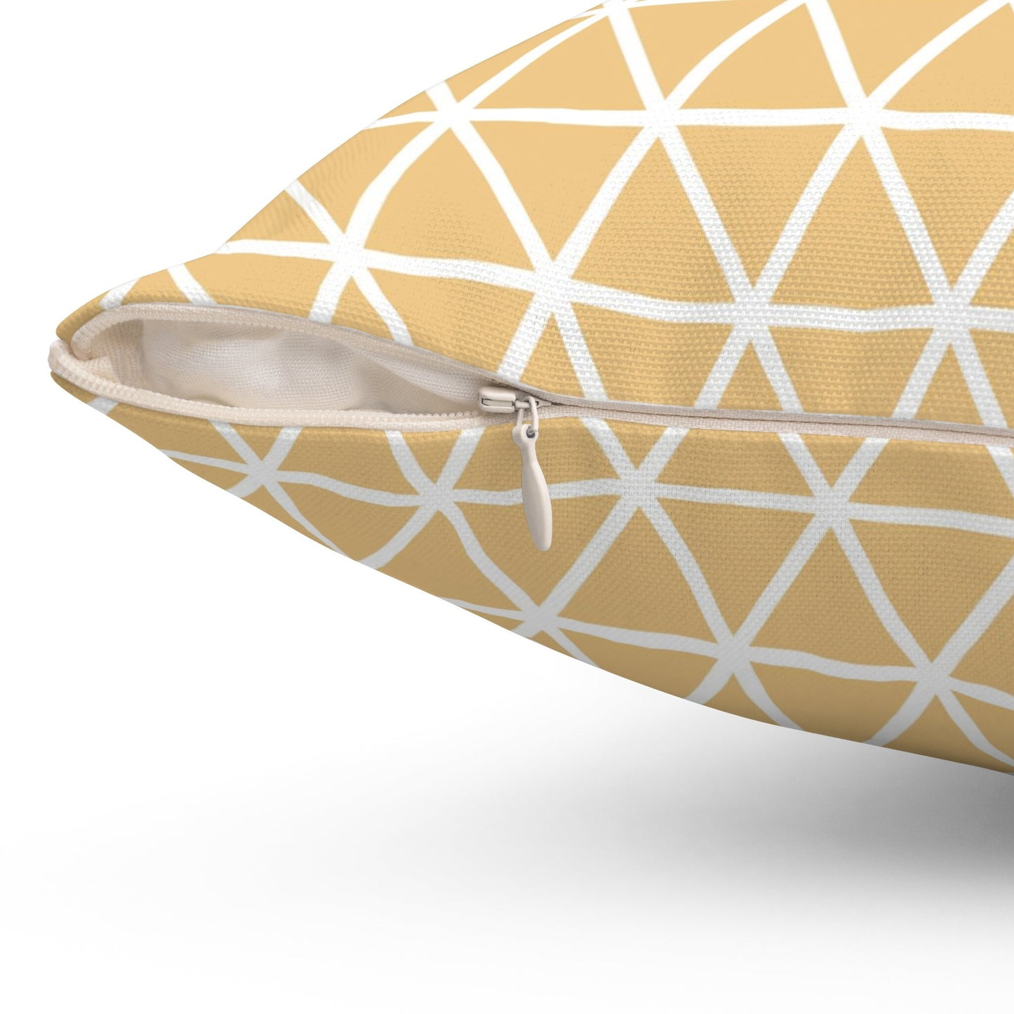 Triangles Pattern Black and White Pillow, Spun Polyester Square Pillow, Geometric Pattern, Double Sided Printing, Decorative Pillow