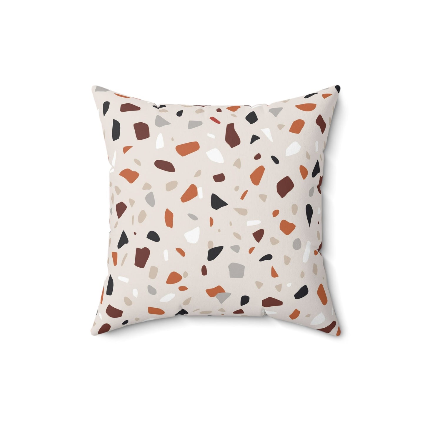Terrazzo Stone Pattern Pillow, Polyester Square Pillow, Decorative Pillow, Stones Pattern Double Sided Printing, Terrazzo Throw Pillow