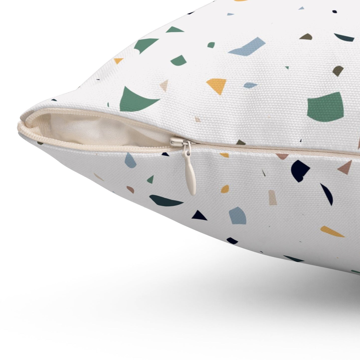 Terrazzo Throw Pillow, Polyester Square Pillow, Decorative Pillow, Terrazzo Stones Pattern Double Sided Printing, Decorative Pillow