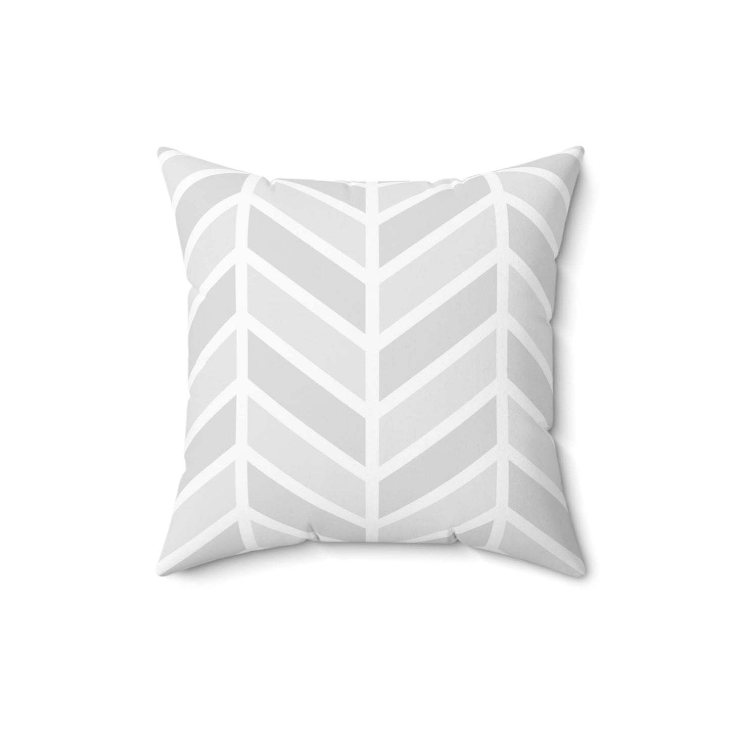 Herringbone Pattern Pillow, Zigzag Geometric Polyester Square Pillow, Decorative Pillow, Stones Pattern Double Sided Printing