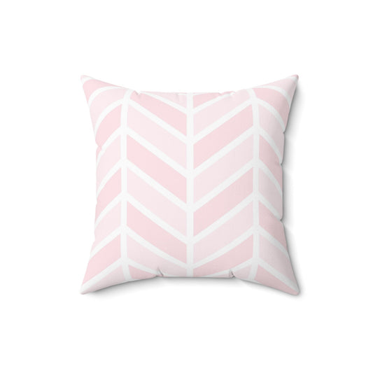Rosa Zickzack-Kissen, Fischgrät-Dekokissen, geometrisches Muster, gesponnenes Polyester-Quadratkissen, Dekokissen und Kissen