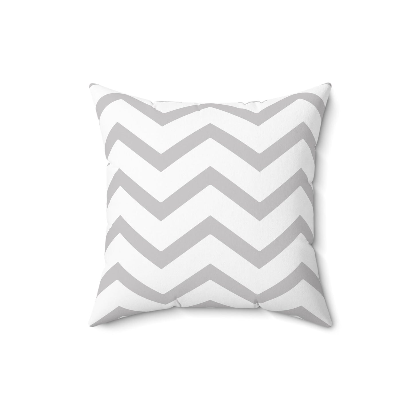 Grey Zigzag Pillow, Geometric Decorative Pillow, Spun Polyester Square Pillow, Cushion and Pillow, Double Sided Printing