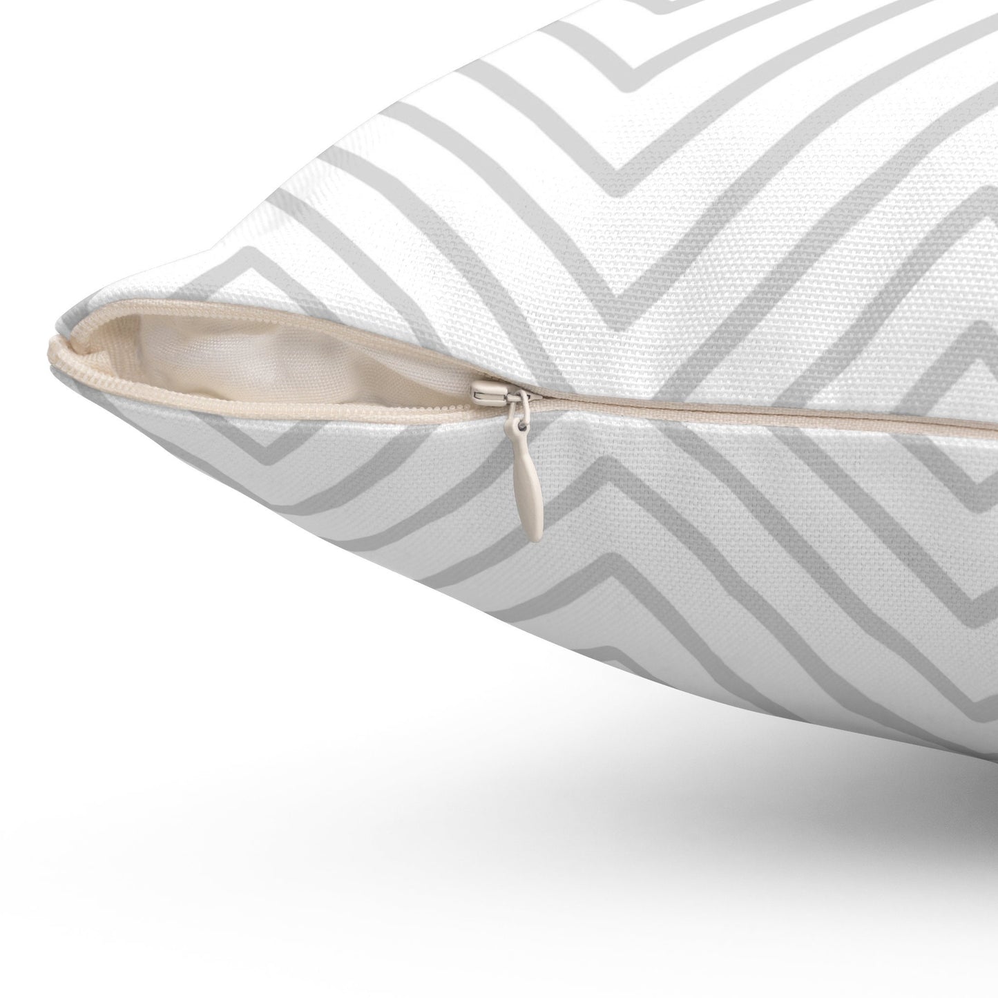 Thin Zigzag Pattern Pillow, Decorative Throw Pillow, Geometric Shapes Pillow, Spun Polyester Square Pillow and Cover, Lines Pattern Pillow