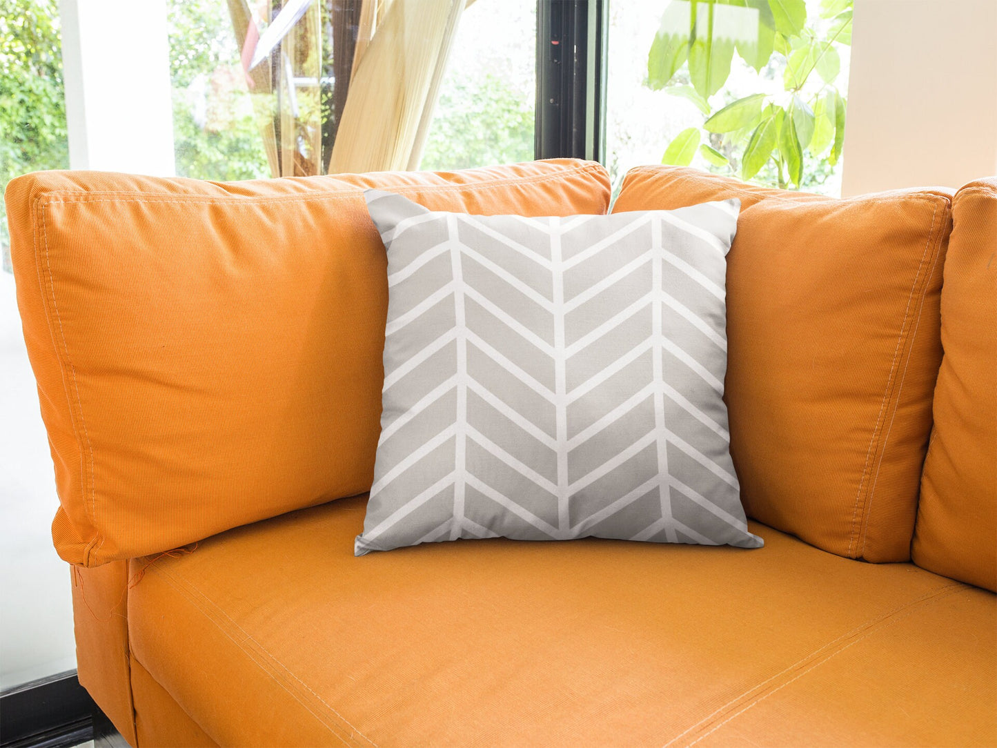 Herringbone Zigzag Pattern Pillow, Geometric Pillow, Spun Polyester Square Pillow, Decorative Cushion and Pillow, Room Decor Pillow