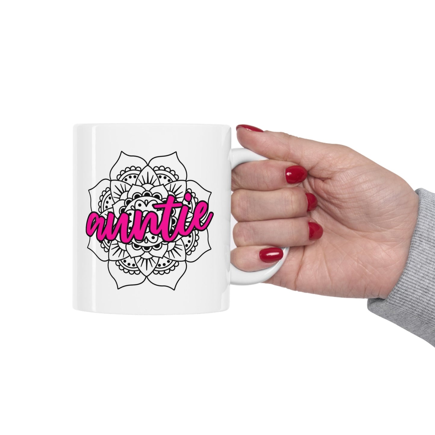 Tasse cadeau Mandala pour tante, tasse pour tante, tasse drôle, tasse à café cadeau, tasse avec citations sur le café, tasse à café, tasse à café en céramique 11 oz