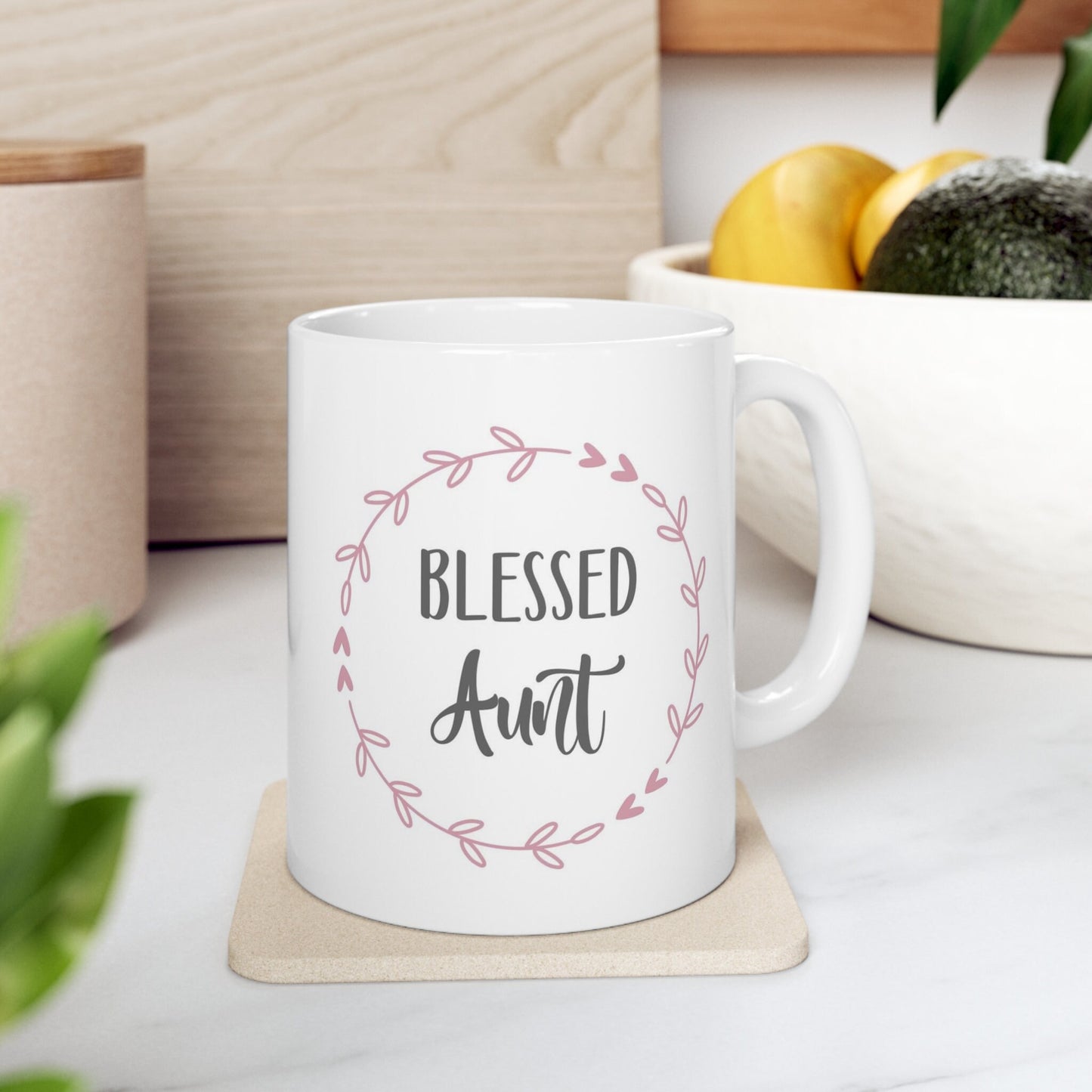 Tasse cadeau tante bénie, tasse tante, tasse drôle, tasse à café cadeau, tasse à citations sur le café, tasse en céramique pour café ou thé 11 oz