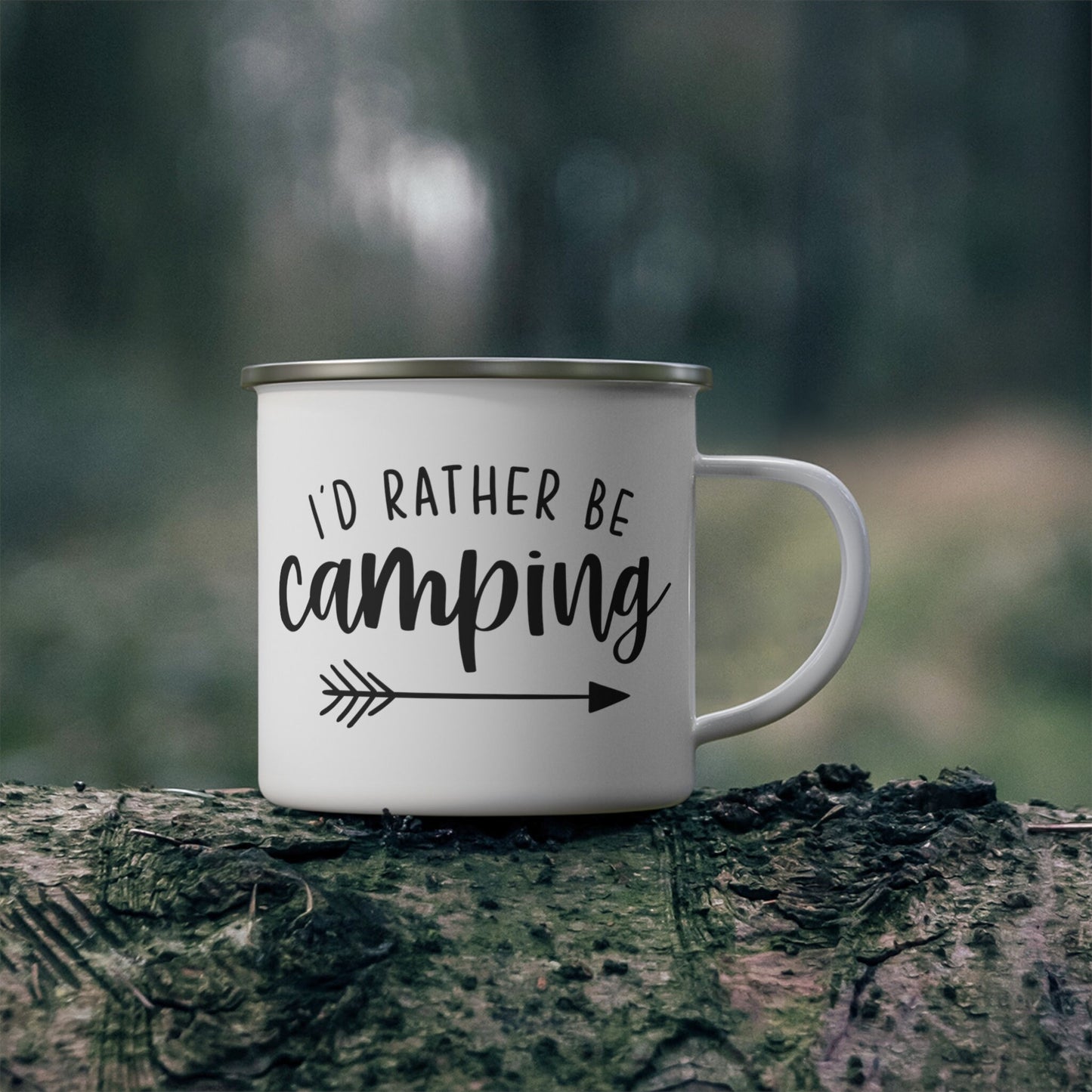 I Would Rather Be Camping Quote Mug, Gift Coffee Mug, Inspirational Camping Mug, Mug with Quotes, Stainless Steel Camping Mug 12oz