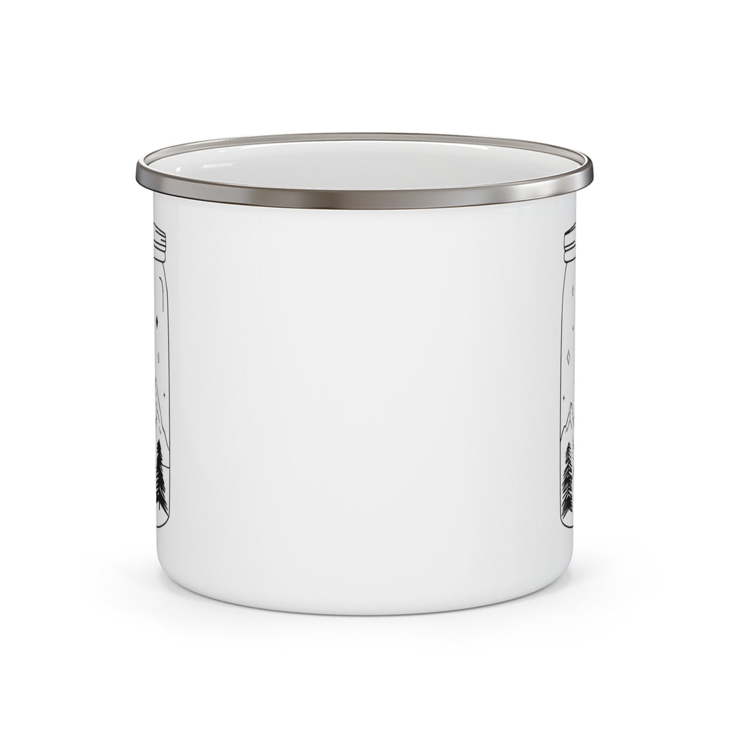 Tasse de camping Mason Jar Mountains, tasse à café cadeau, tasse de camping inspirante, tasse de voyage, tasse de camping en acier inoxydable 12 oz
