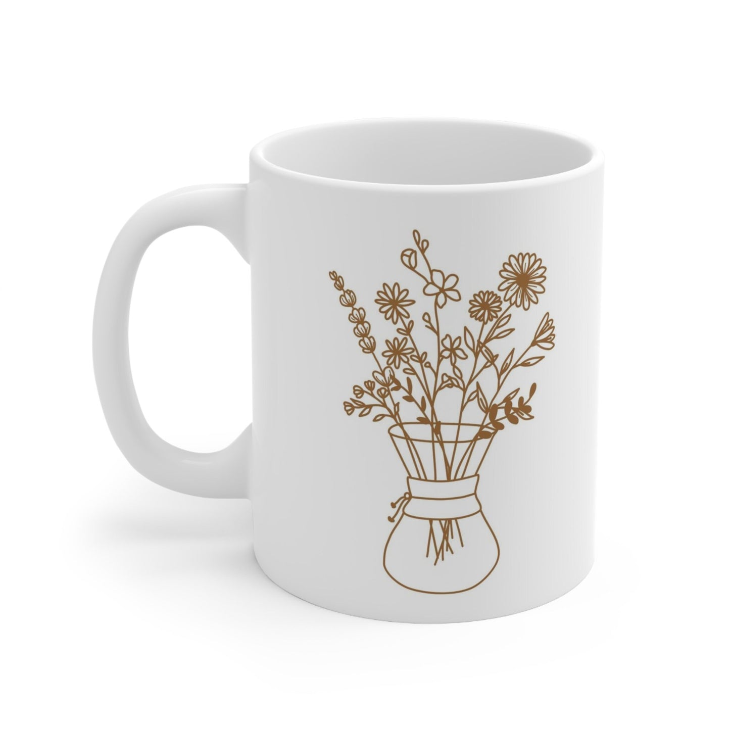 Tasse à café en forme de bouquet de fleurs, tasse à café cadeau, tasse à café avec citations, tasse inspirante, tasse pour café ou thé, tasse à café en céramique 11 oz