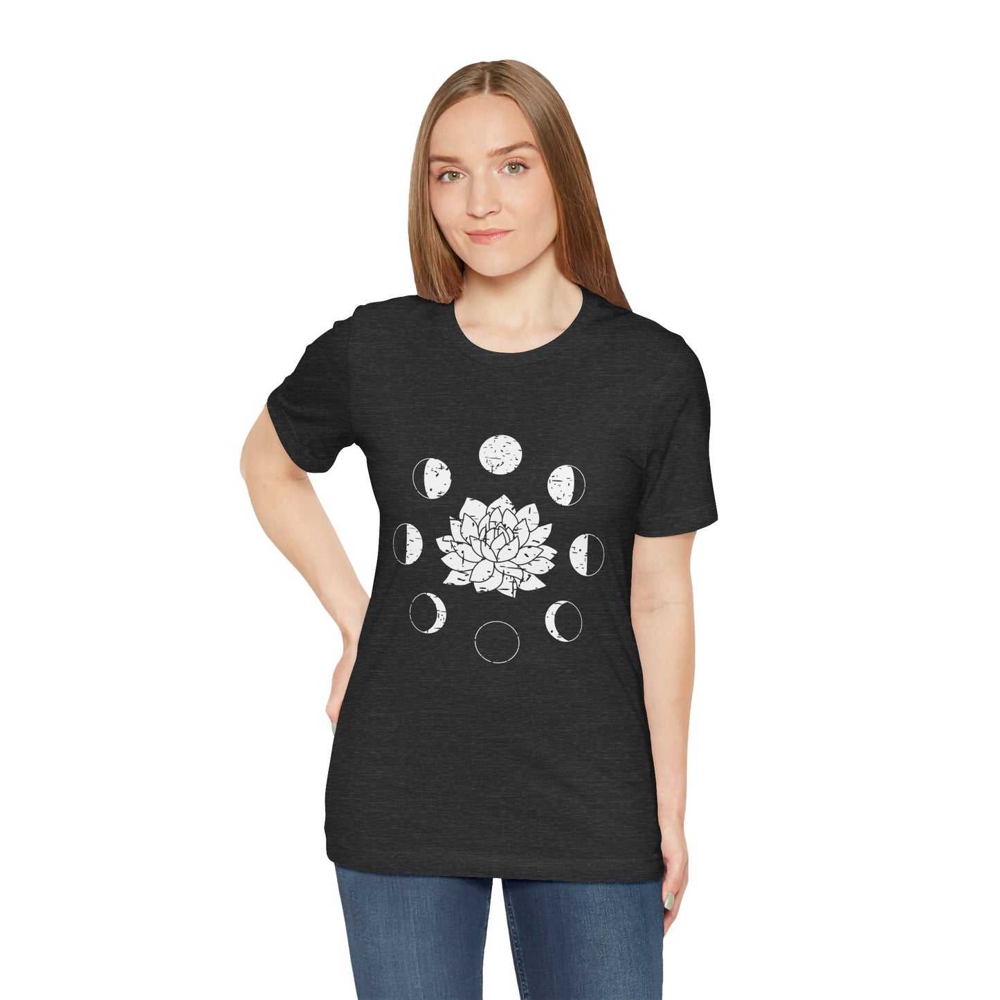 Lotus Moon Phase T-shirt, Boho T-shirt, Grunge Shirt, Inspirational T-shirt, Bohemian T-shirt, Moon and Stars T-Shirt, Gift for Her