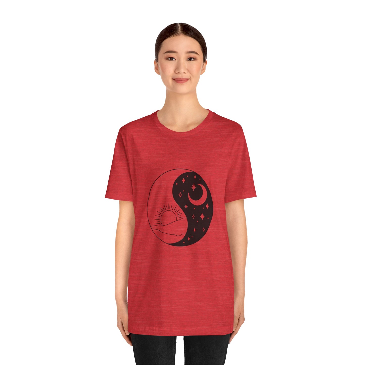 Ying Yang T-shirt, Sun and Moon Shirt, Mystical Shirt, Boho T-shirt, Mystics Shirt, Bohemian T-shirt, Gift Shirt for Her
