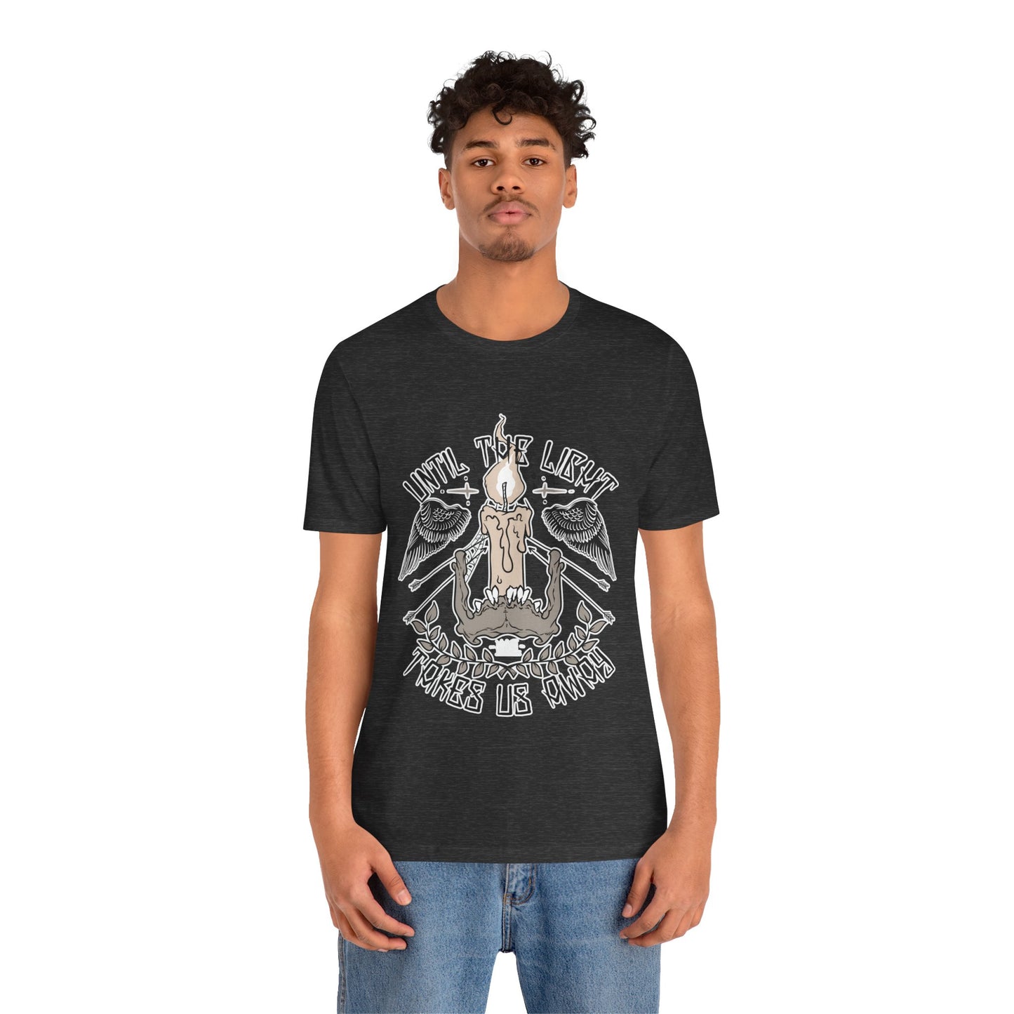 Until the Light Takes us Away T-shirt, Inspirational T-shirt, Skull Shirt, Heavy Metal Rock Shirt, Wings T-Shirt, Rockers T-shirt