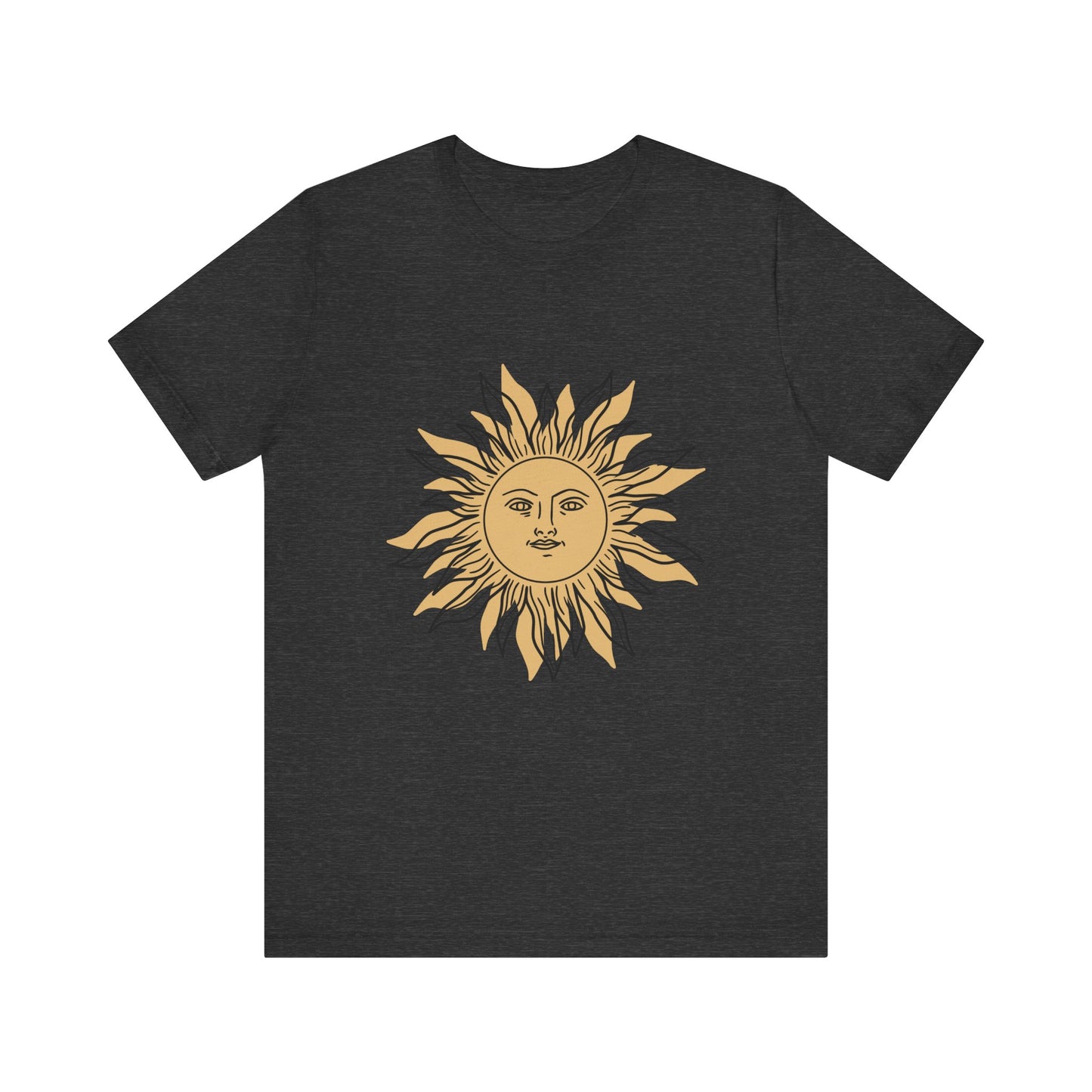 Sun Face T-shirt, Mystical Shirt, Boho T-shirt, Solar T-shirt, Moon and Stars T-Shirt, Bohemian T-shirt, Astrologic Shirt, Gift for Her